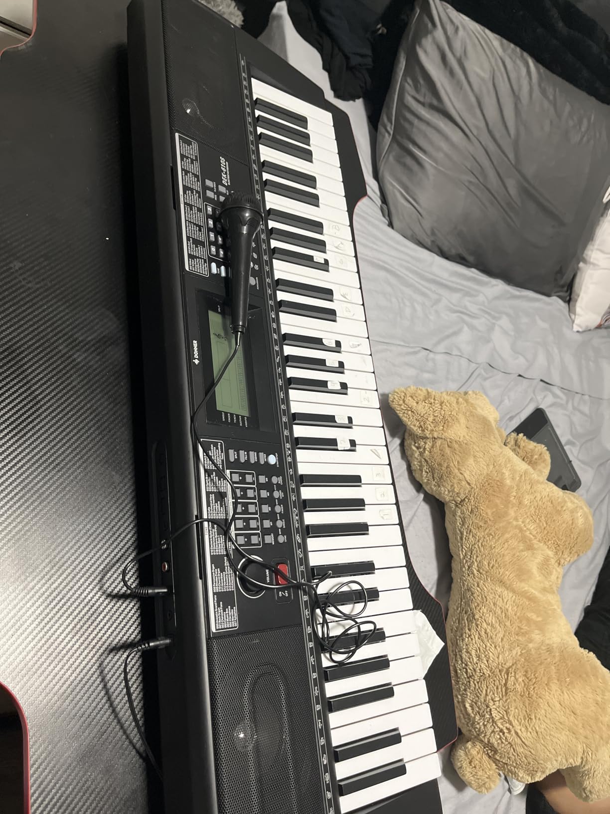 Donner 61 Key Keyboard Piano, Electric Piano Keyboard Kit with 249 Voices, 249 Rhythms - Includes Piano Stand, Stool, Microphone, Gift for Beginners, Black (DEK-610S) customer photo 1