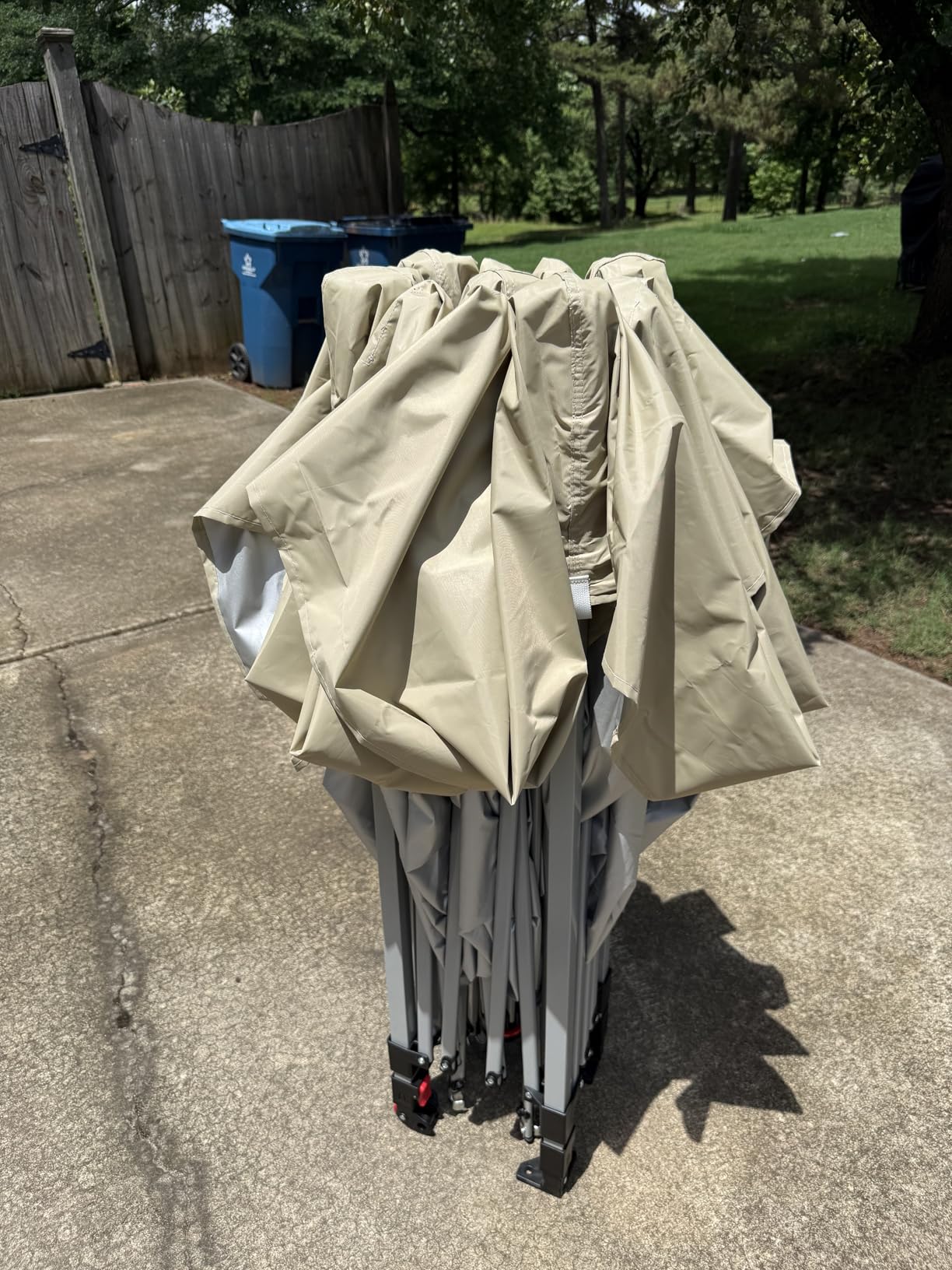 CROWN SHADES Canopy Tent 10x10 Pop Up Canopy with Side Pockets, Grid White customer photo 1