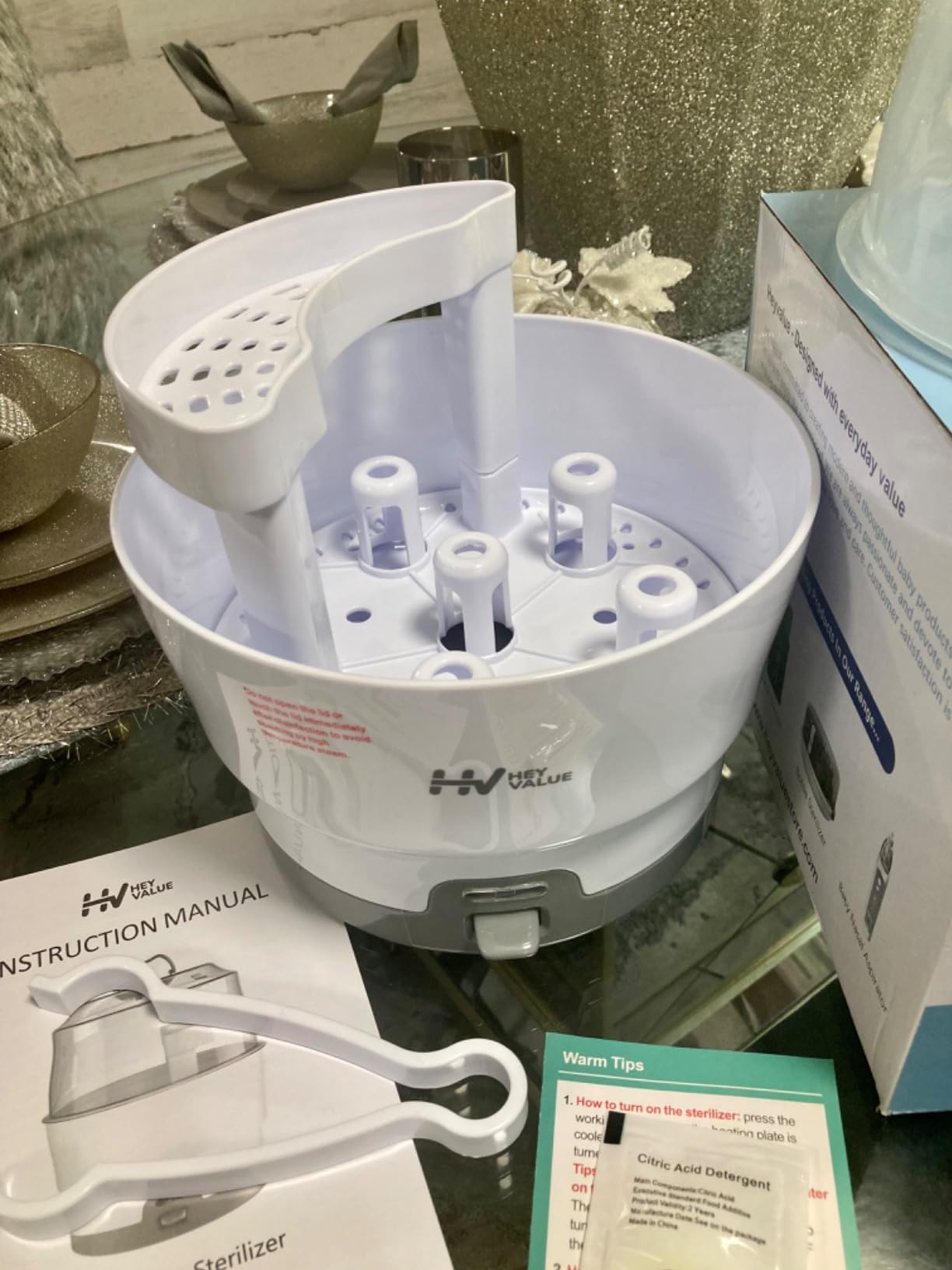 HEYVALUE Smart-Steam Bottle Sterilizer for Baby Bottles & Breast Pump Parts customer photo 1