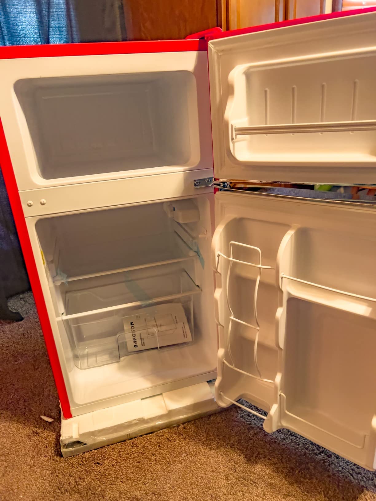 BANGSON 3.2 CU.FT Mini Fridge with Freezer for Bedroom Office Silver customer photo 2