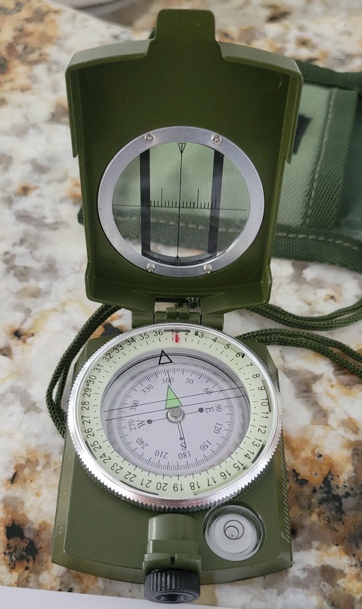 Compass, Hiking Compass for Survival with Lensatic – Water-Resistant Durable and Pocket-Sized customer photo 2