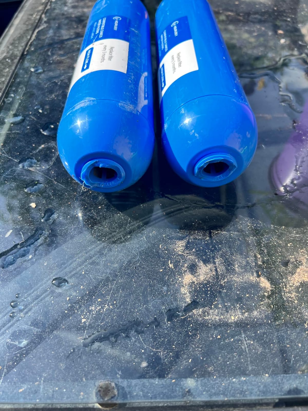 Hourleey 2 Pack RV Inline Water Filter with 2 Flexible Hose Protector, Reduce Bad Taste, Odors, Rust, Fluoride, Chlorine and Sediment in Drinking Water, Dedicated for RVs Campers Marines customer photo 2