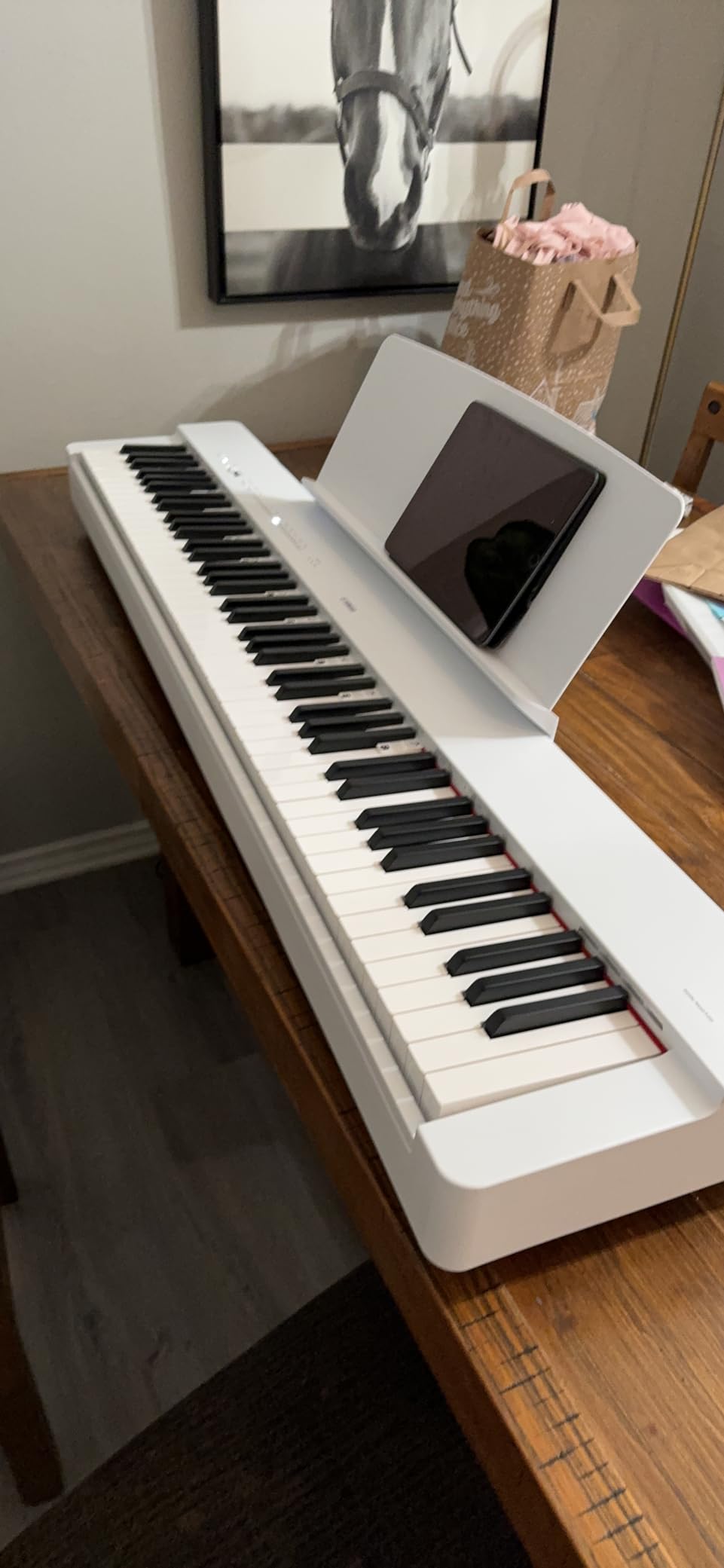 Yamaha P225 88-Key Digital Piano with Weighted Keys, Portable Design, Keyboard, Music Rest, Sustain Foot Switch, and Built-In Speakers, Black (P225B) customer photo 2