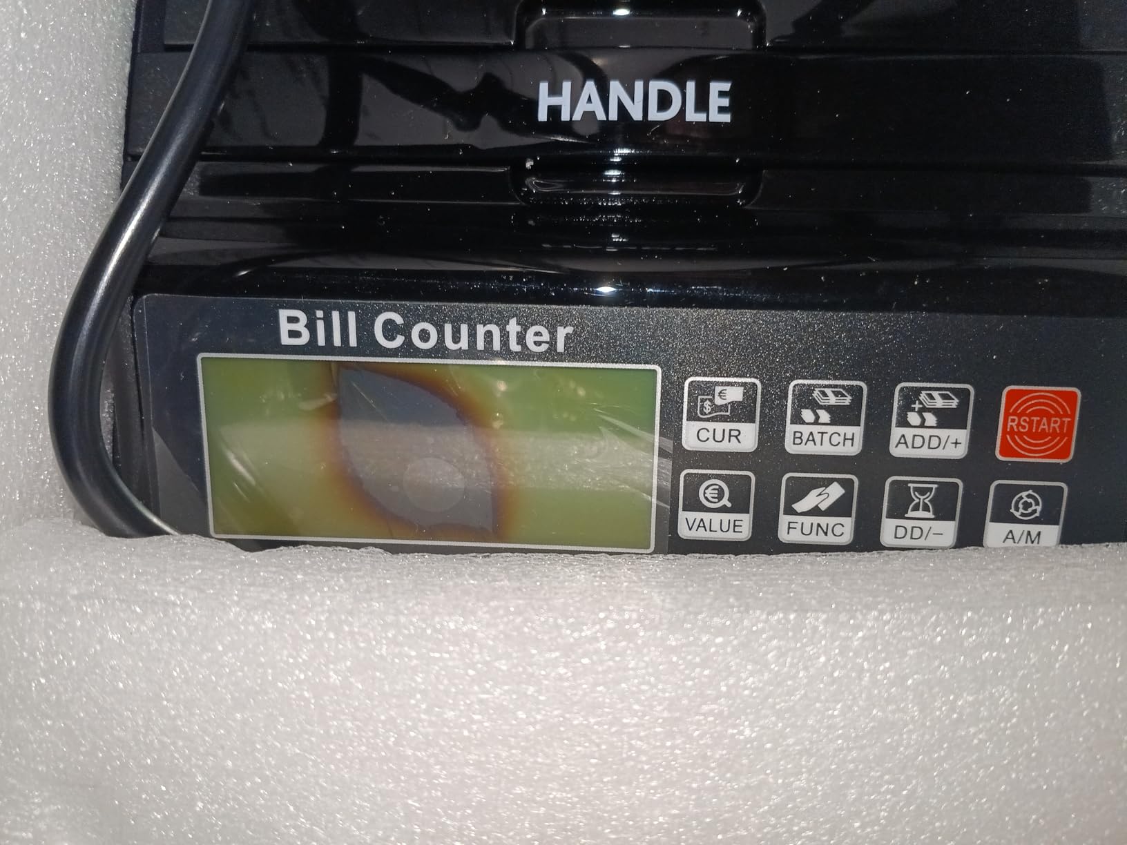 LOLARAN AL1000 Money Counter Machine with Value Counting for USD & EUR, UV/MG/IR/DD/DBL/HLF/CHN Counterfeit Detection, LCD Display, Count/ADD/Batch/AUTO/Manual Modes, 1,300 Notes/Min customer photo 1