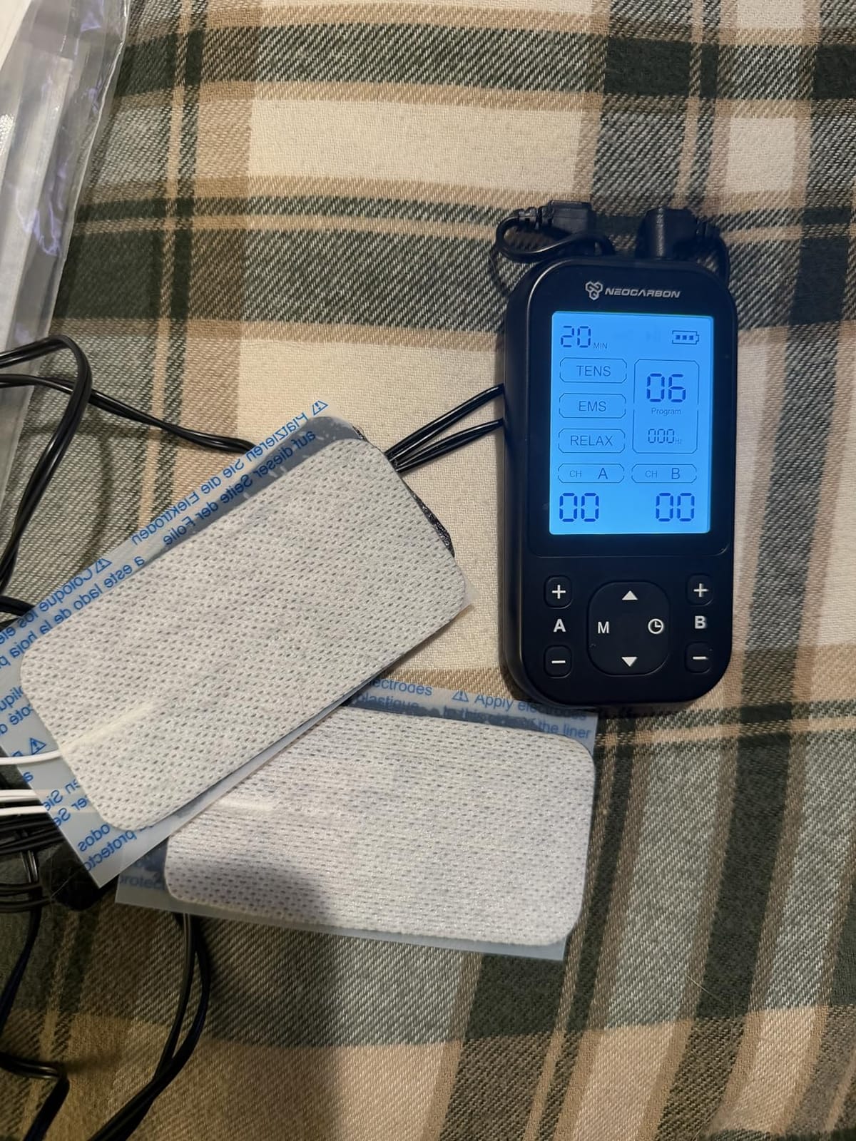 NEOCARBON TENS Unit Muscle Stimulator Pro for Back Pain Relief, Red | Versatile Pain Relief, All-in-One Kit, Portable & Convenient, Pulse Massager Pain Relief Kit, Fast & Efficient Charging customer photo 1