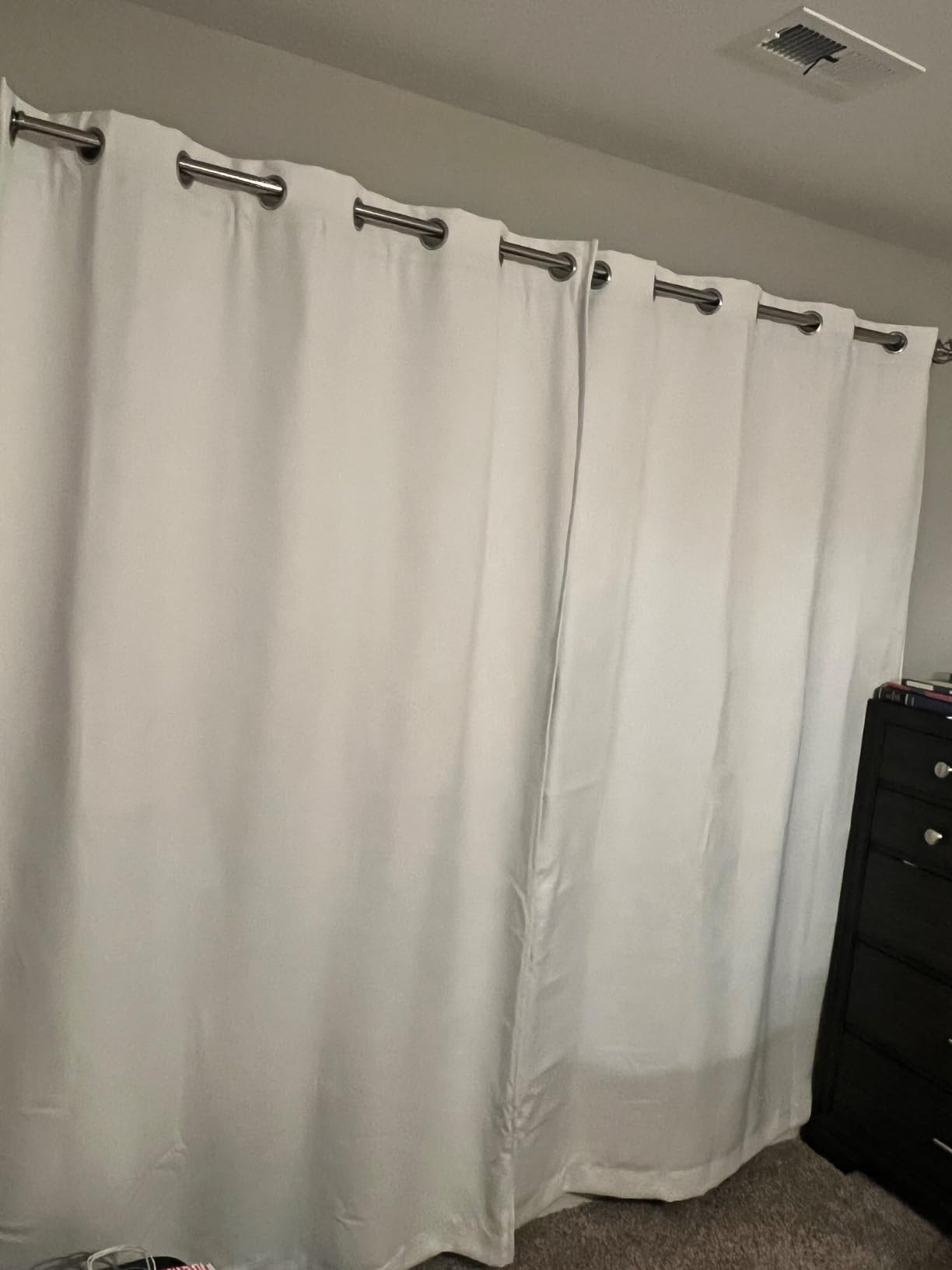 RYB HOME 4-in-1 Soundproof Blackout Insulating Dust Filter Curtain Set | Total Room Darkening, Linen Textured, Energy Efficiency, For Kids Bedroom Living Room Theatre, W52 x L84, Taupe, 2 Panels customer photo 1
