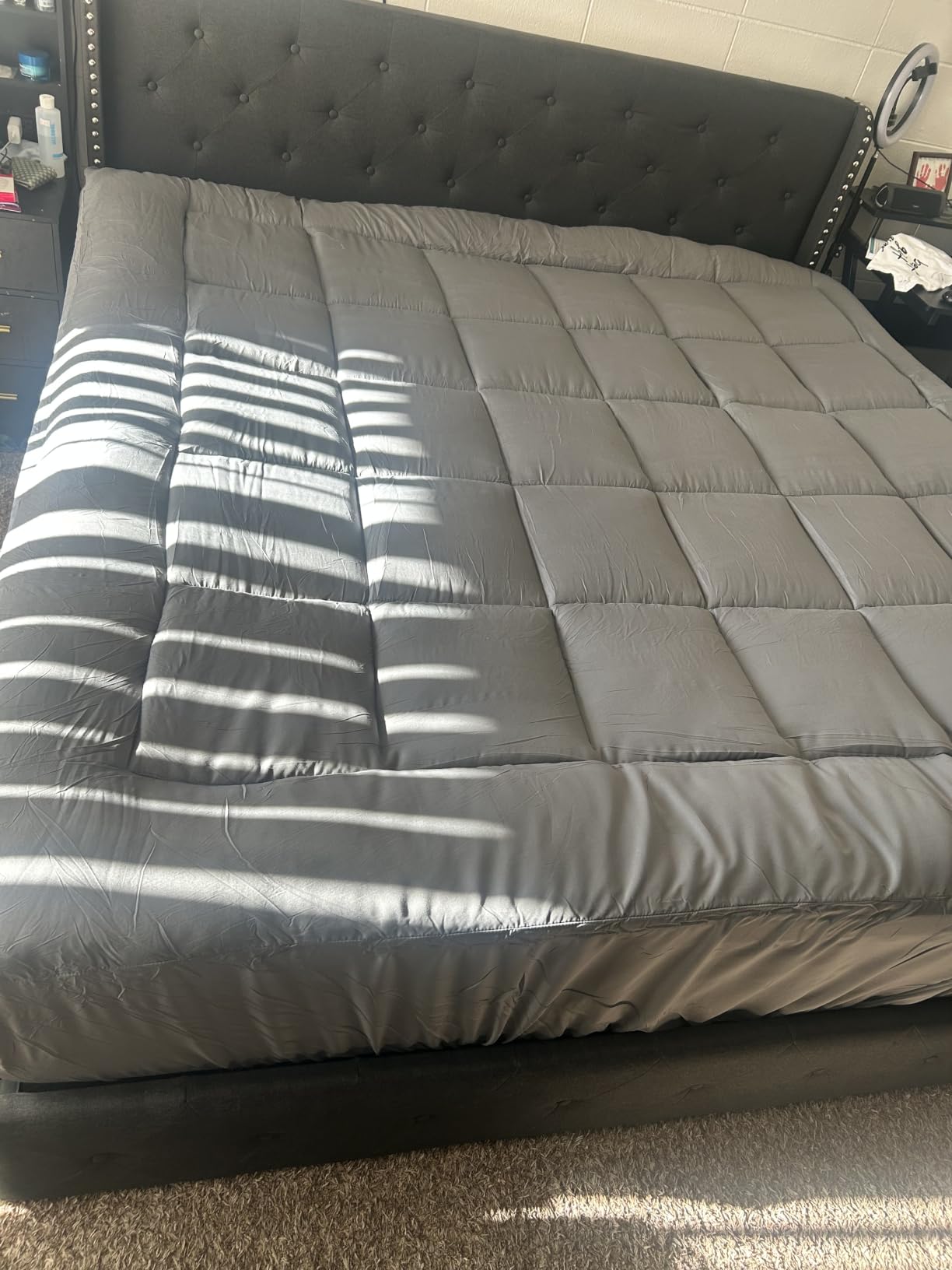 BDEUS Dual Layer 5 Inch Memory Foam Mattress Topper King Size, 2 Inch Gel Memory Foam Plus 3 Inch 1450 GSM Down Alternative Quilted Pillow Top Mattress Pad Cover customer photo 2