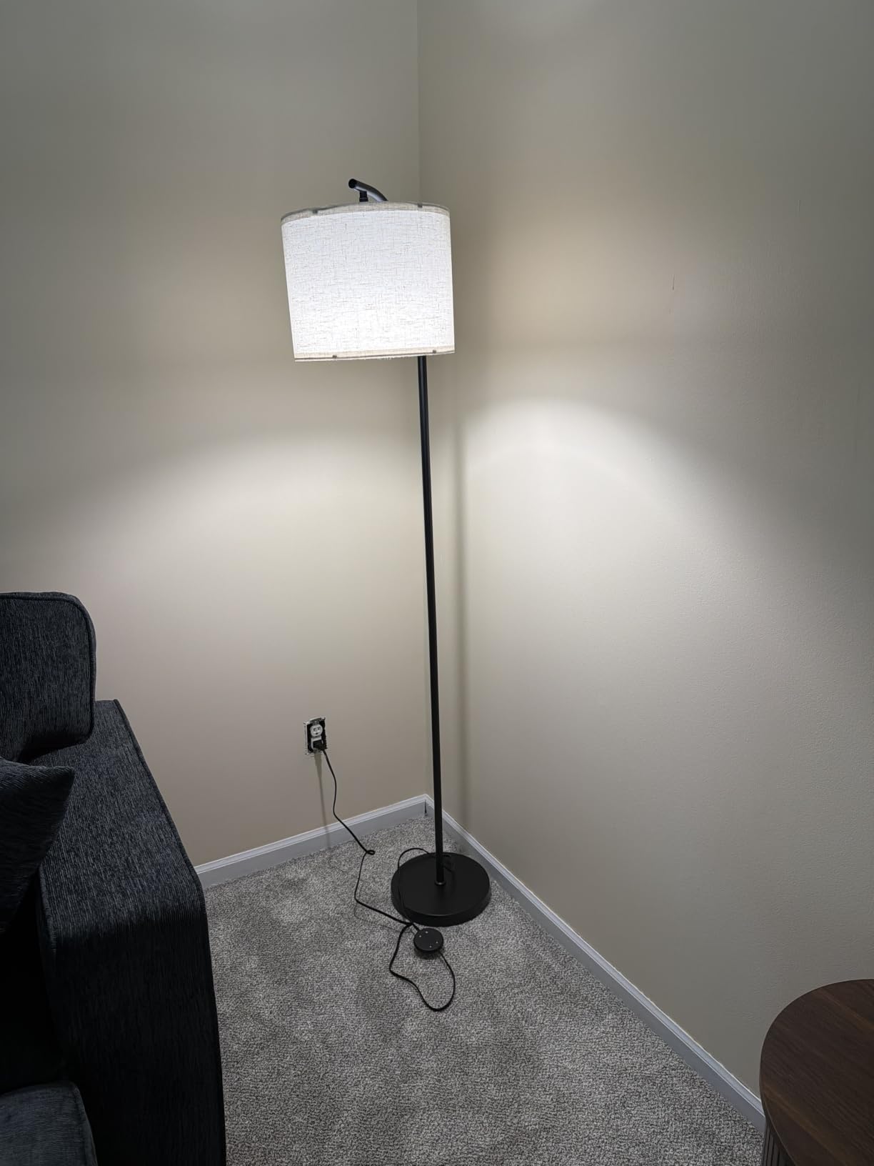 SUNMORY Arc Floor Lamp, Modern Floor Lamp with 3 Color Temperatures Bulb | Metal Standing Lamps with Adjustable Hanging Lampshade,Tall Floor Lamps for Living Room, Bedroom, Office, Black customer photo 2