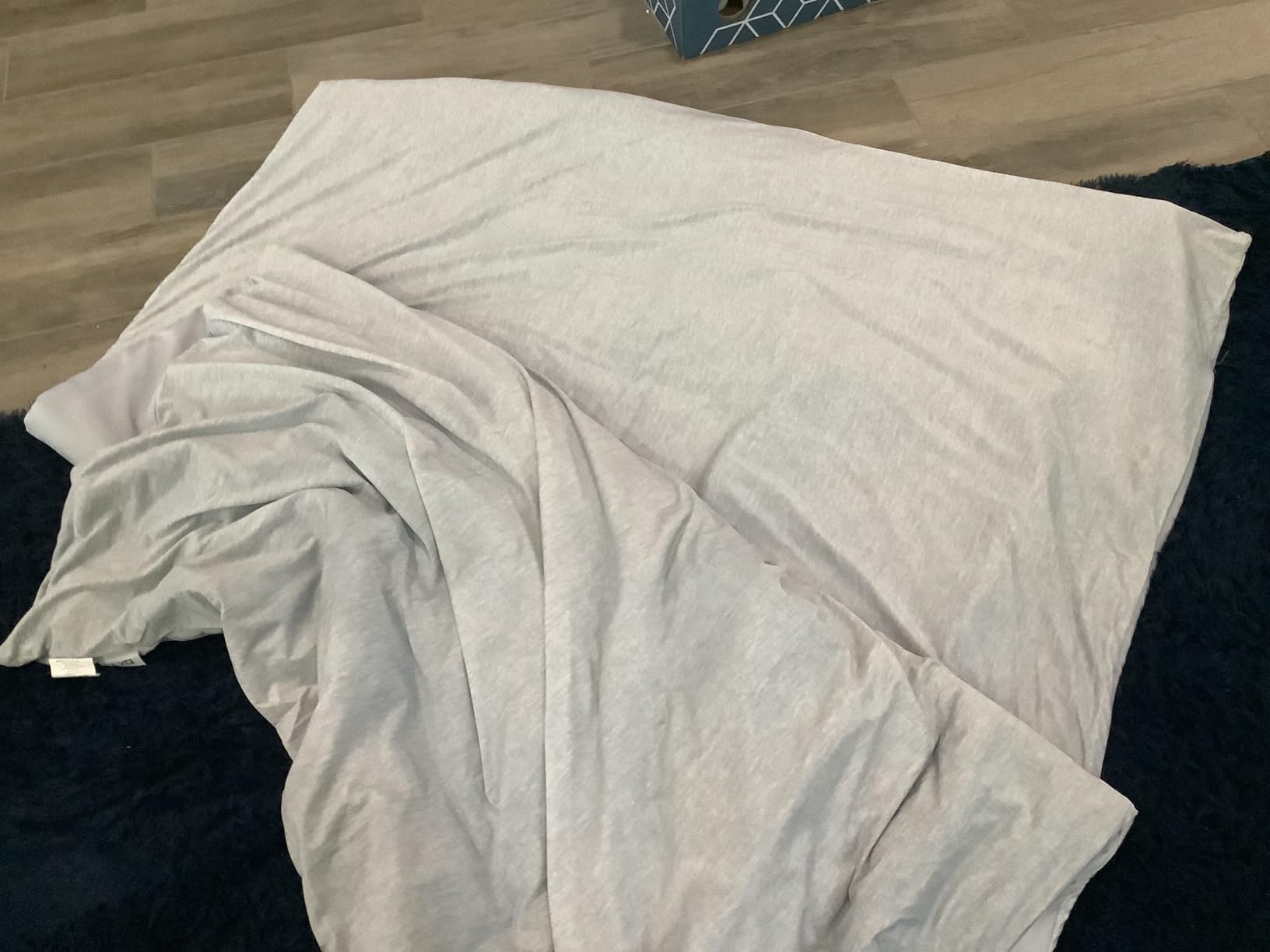EXQ Home Weighted Blanket Cover 41x60-Twin Size Premium Soft for Kids Weighted Blanket with Zipper, Machine Washable Duvet Cover for Hot Sleeper in Summer (Grey, Duvet Cover Only) customer photo 1