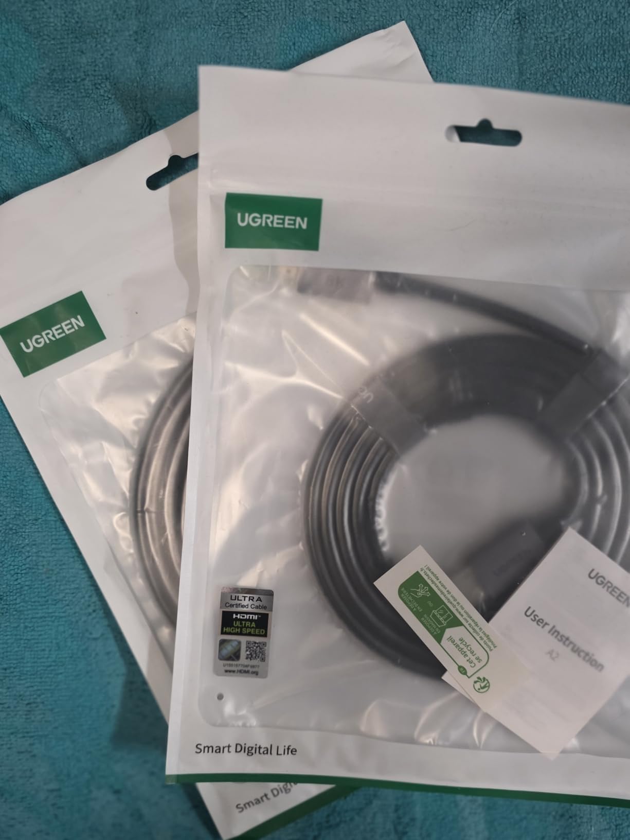 UGREEN 8K HDMI 2.1 Cable 48Gbps 10FT, Certified Ultra High Speed HDMI Cord customer photo 1