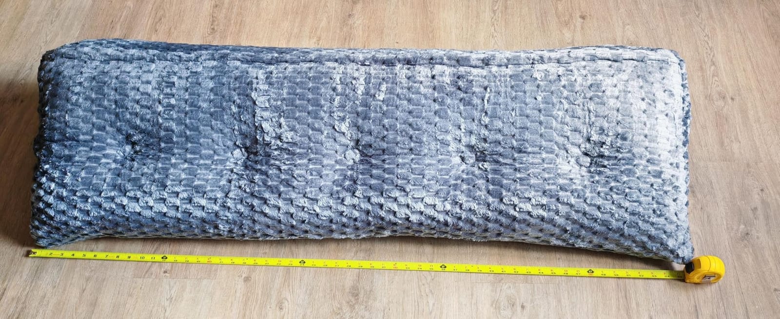 EUHAMS Headboard Pillow Queen with Neck Roll, Triangular Backrest Pillow | Large Reading Pillow for Sitting Up in Bed, Bed Wedge Pillow with Back Support, Grey (59 x 8 x 20 Inches) customer photo 2