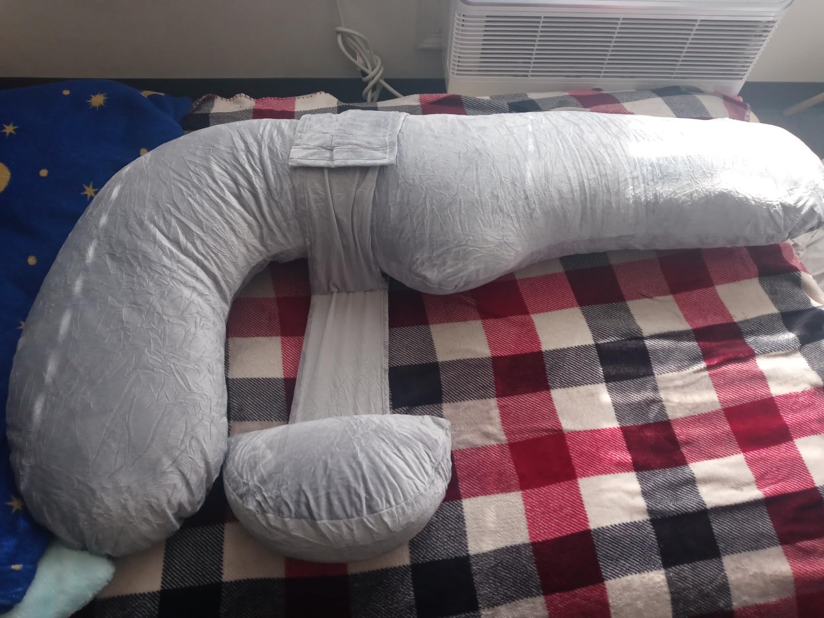 Momcozy Original F Shaped Pregnancy Pillow with Adjustable Wedge Pillow | Full Body Support Maternity Pillow for Side Sleeping Pregnant Women, Fit all Trimesters, with Soft Removable Cover customer photo 2