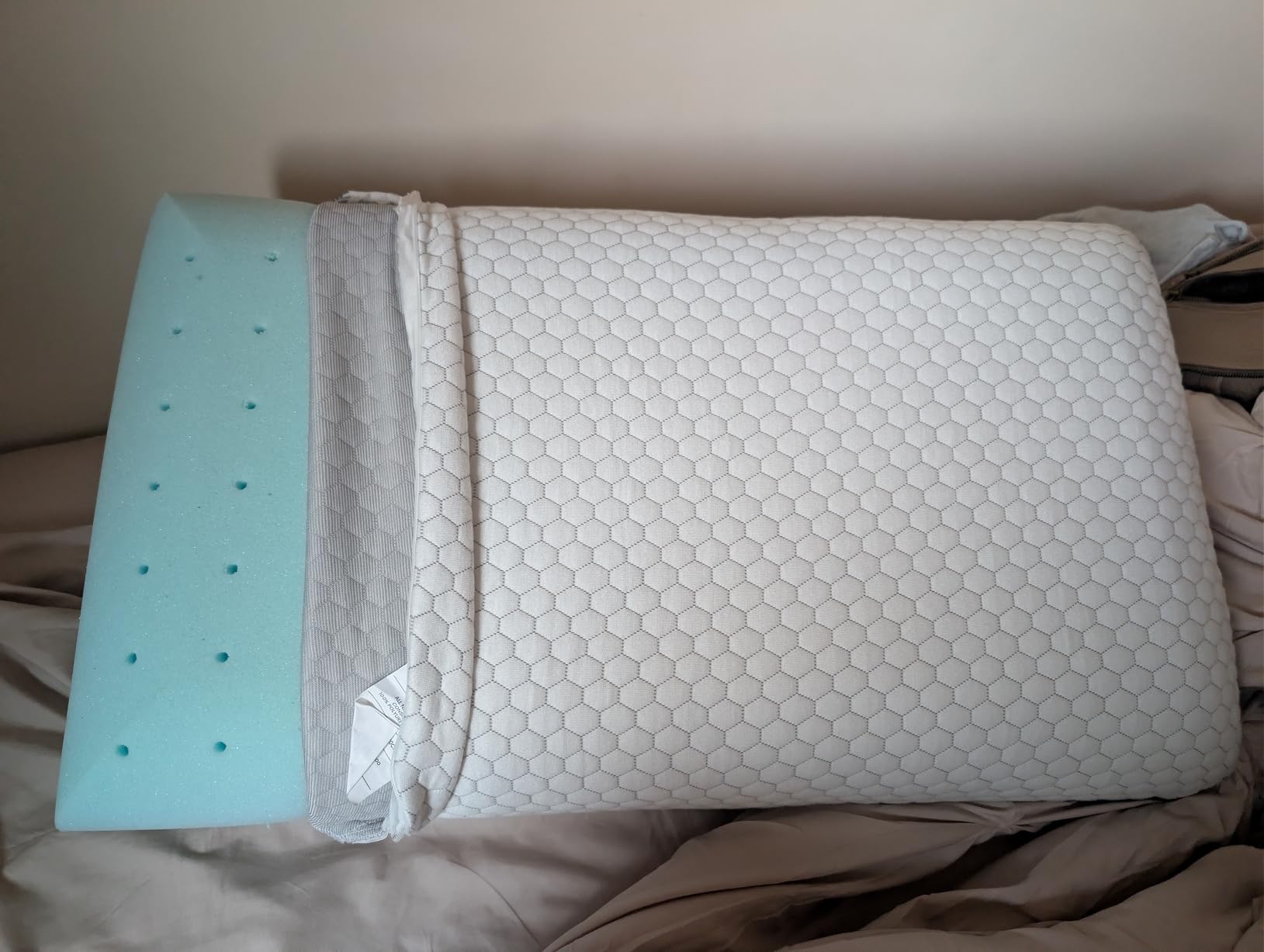 CushyOasis Memory Foam Pillows for Sleeping, Firm Bed Pillow, Standard Size customer photo 2