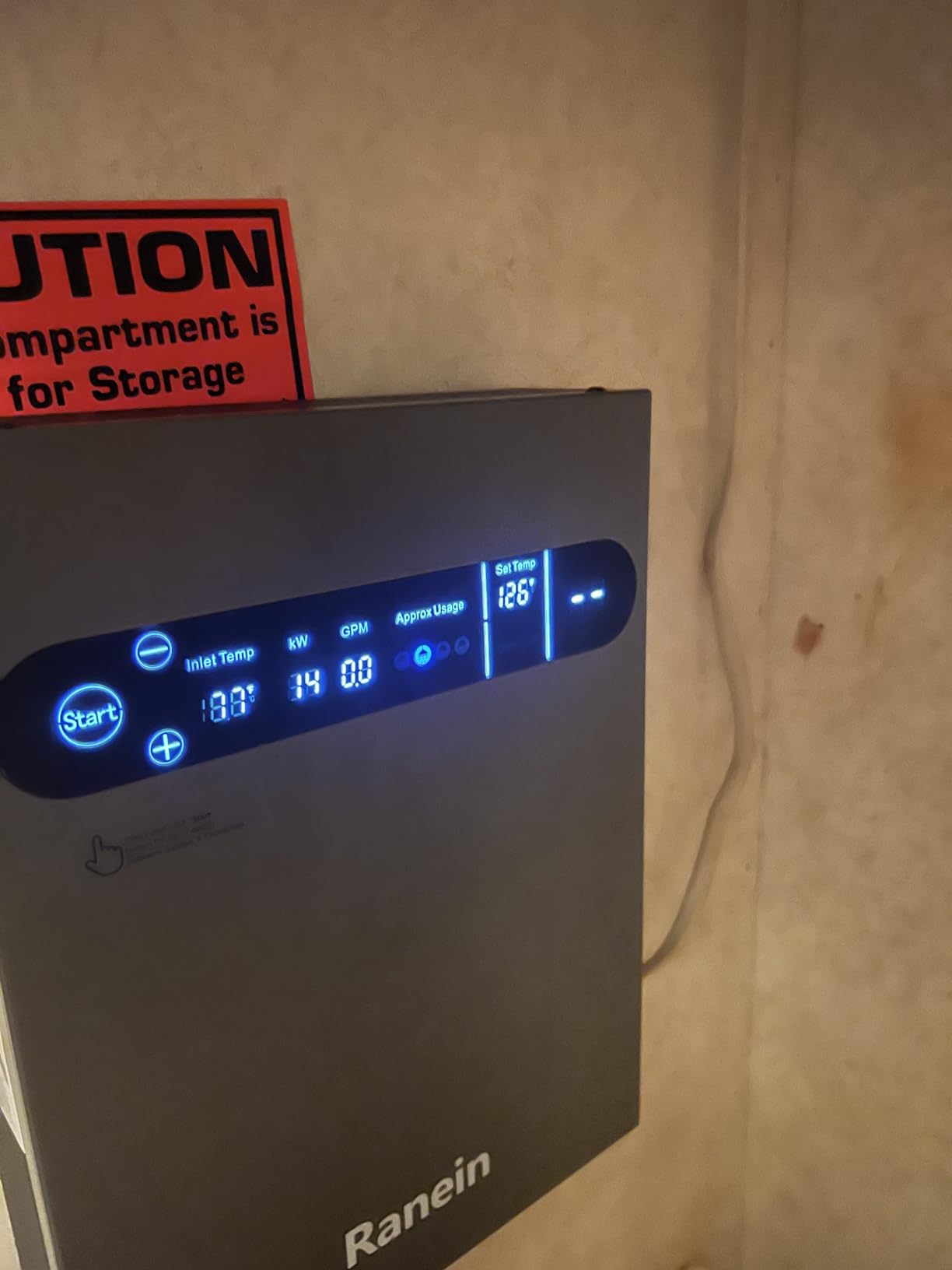 Ranein 18kW Tankless Electric Water Heater, Max 4.3 GPM, 240V, Whole House customer photo 1
