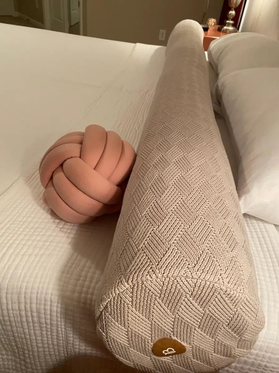 Bearaby Body Pillow - Full Body Pillows for Adults, Pregnancy Pillow - Made from Natural Rubber Foam and Organic Cotton customer photo 2