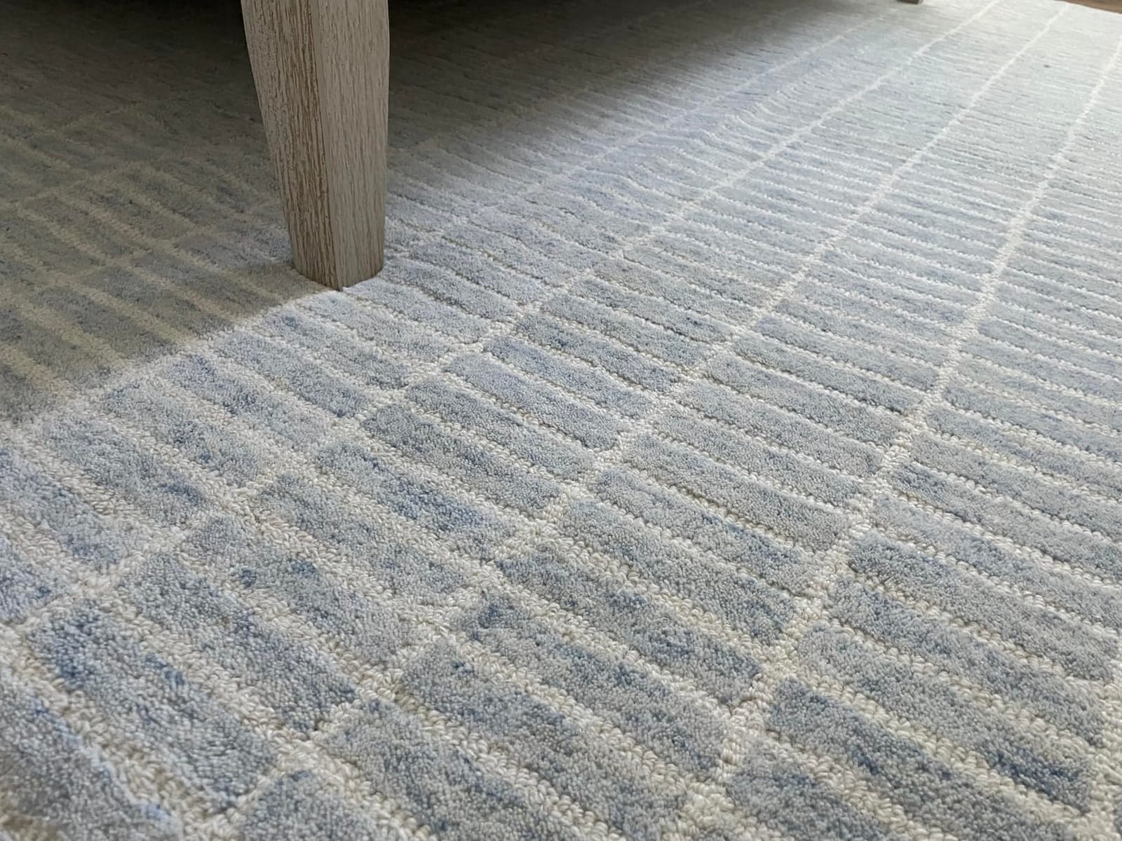 Hand-Tufted 100% Wool Area Rug - Unique Modern Geometric Grid Pattern, Soft Plush Textured Carpet for Living Room, Bedroom, Dining Room & Entryway (Grey, Beige, 6' x 9') customer photo 1