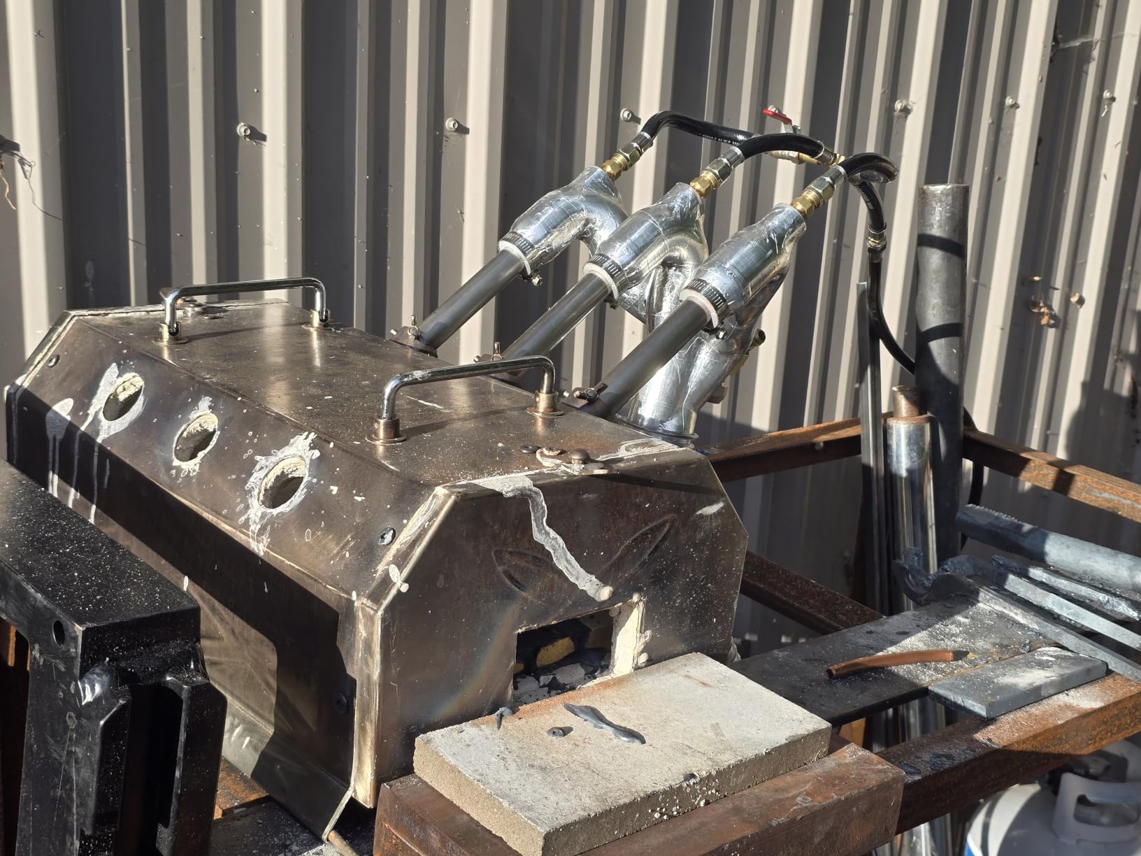 Nelyrho 3-Burner Propane Forge Kit with Double Doors, 2600°F Max customer photo 1
