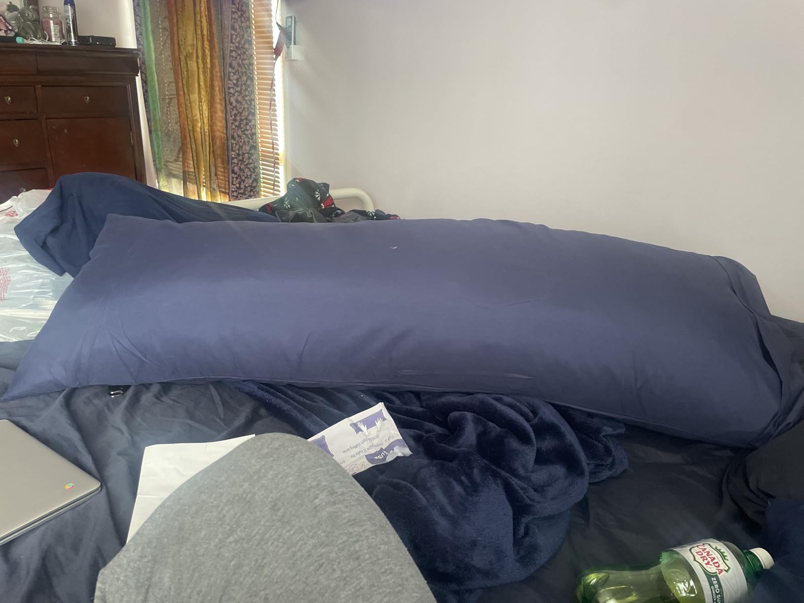 Ubauba Memory Foam Body Pillow, Full Large Body Pillows for Adults, Firm & Fluffy Long Bed Pillows for Sleeping (20x54 inch, Grey) customer photo 2