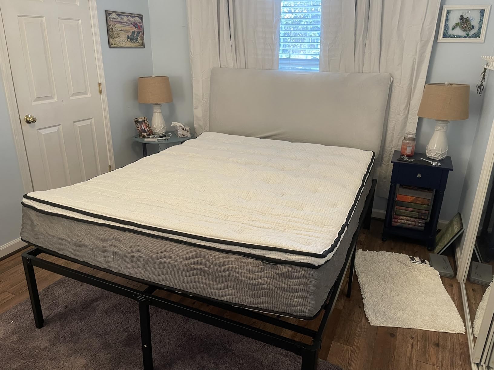 Zinus 12 Inch King Size True Support Hybrid Mattress, Medium Feel, Orthopedic Spinal Support customer photo 1