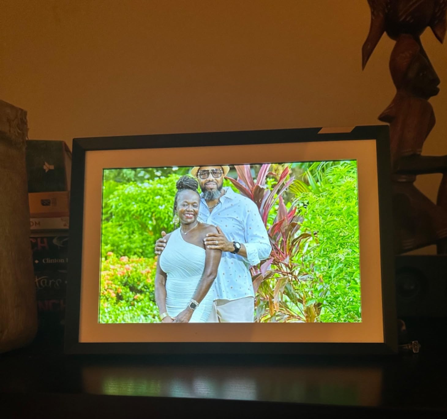 Nixplay Digital Touch Screen Picture Frame with WiFi - 15.6” Photo Frame, Connecting Families & Friends (Black/White Matte) customer photo 2