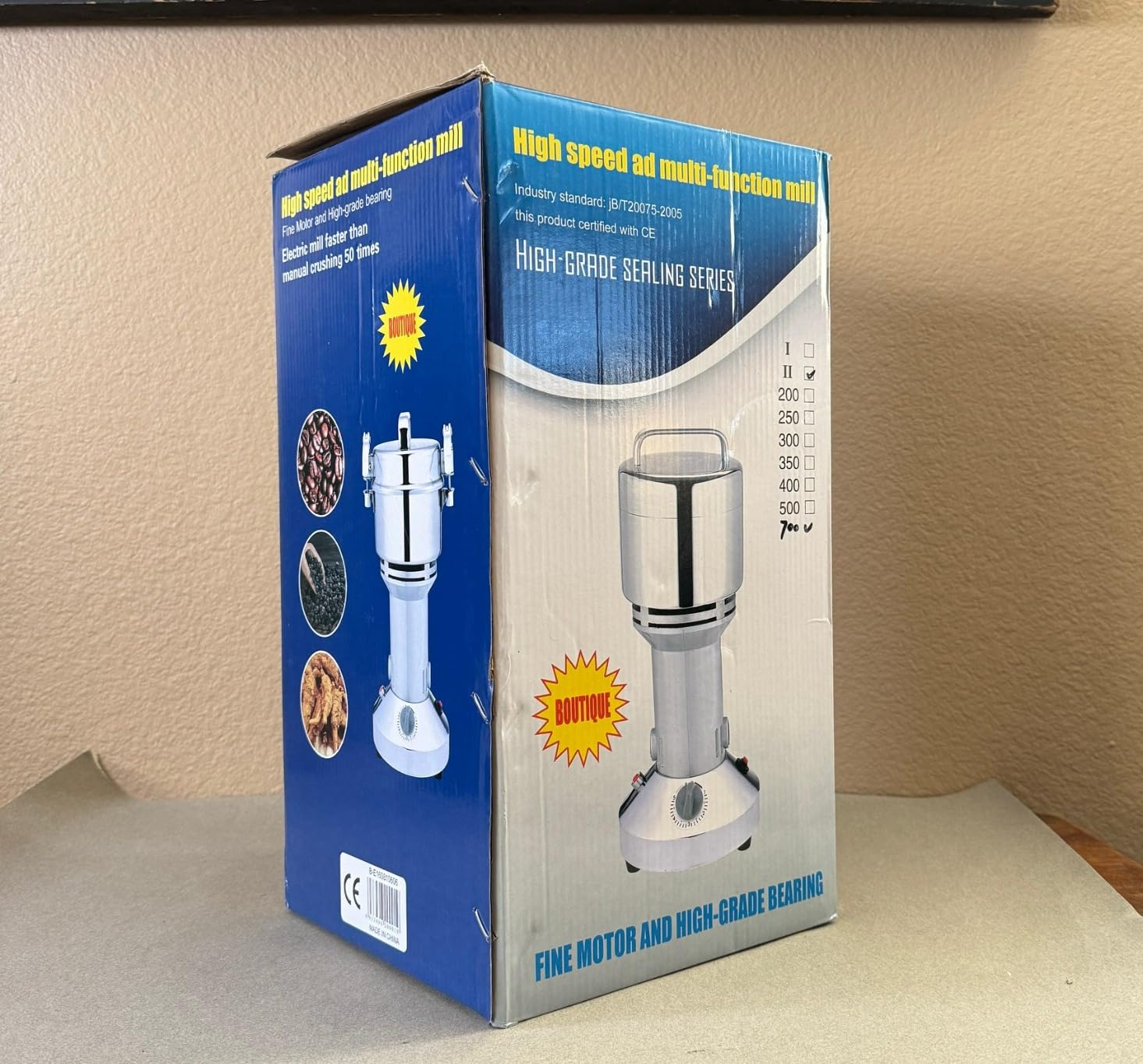 Grain Mill Grinder 2000g High Speed Food Grain Mill Stainless Steel Seeds Flour Nut Wheat Corn Spices & Seasonings Dry Grinder Electric Machine Grinder for Kitchen customer photo 1