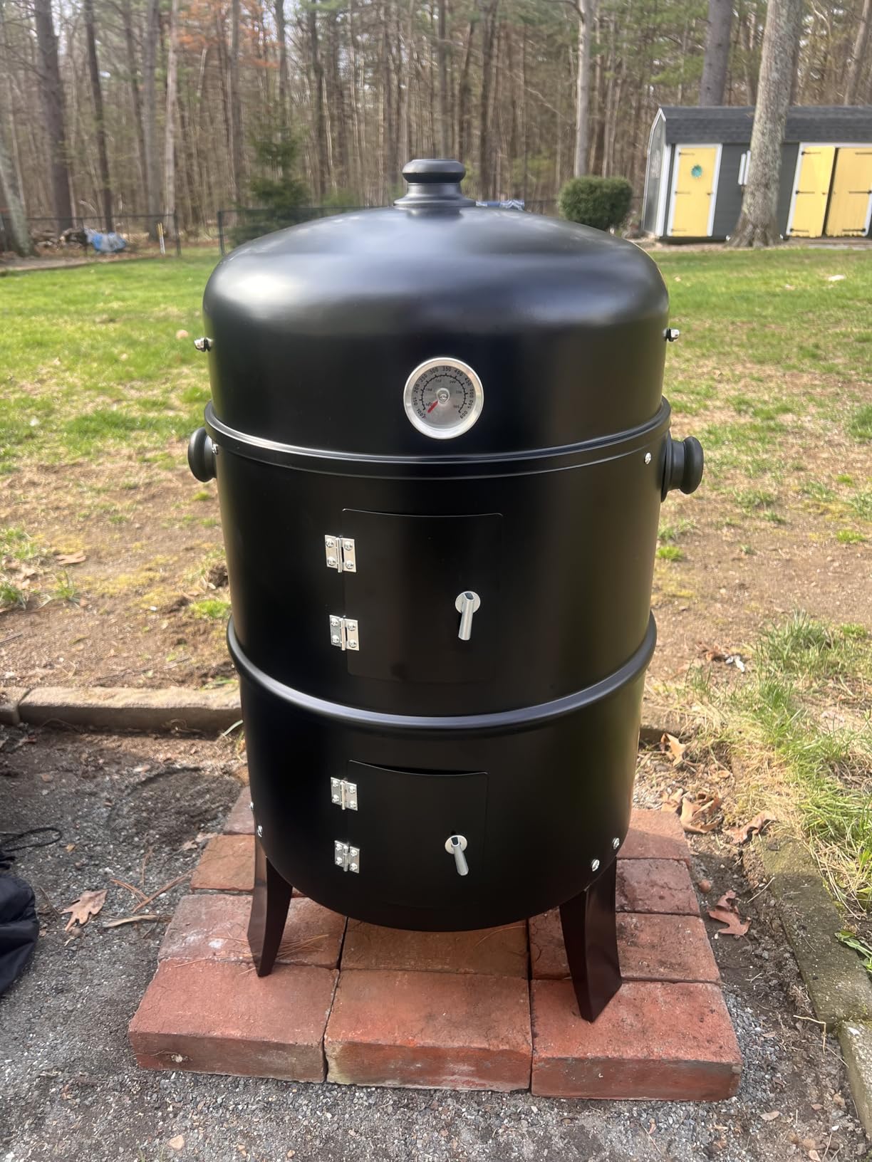 VINGLI 18 Inch Multi-Layer Charcoal BBQ Smoker Grill, Heavy Duty Round Grill, Vertical Smoker with Thermometer, for Outdoor Cooking, Patio, Parties, Backyard customer photo 1