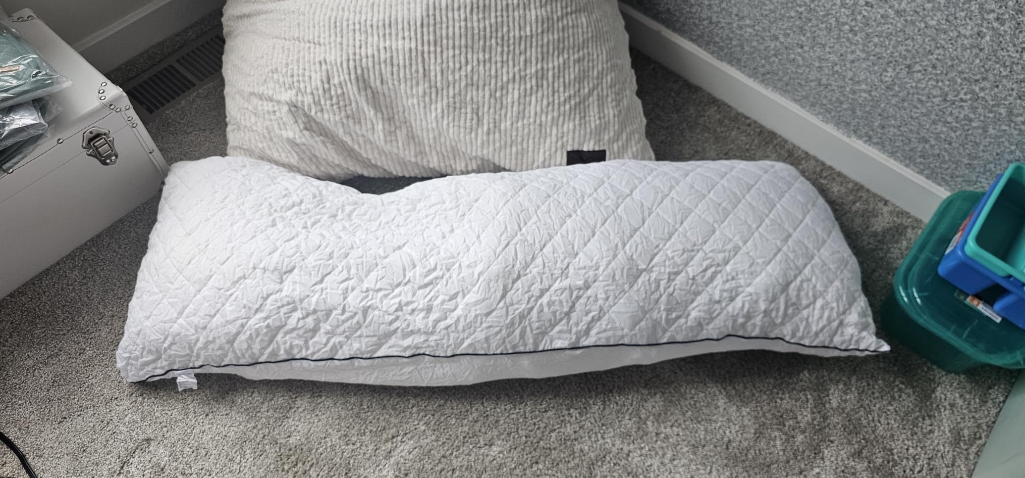 1 MIDDLE ONE Body Pillow, Memory Foam Body Pillows for Adults Sleeping, Long Pillow for Bed, Big Large Firm Full Body Pillow for Side Sleeper, 20x54 Inch, White customer photo 1