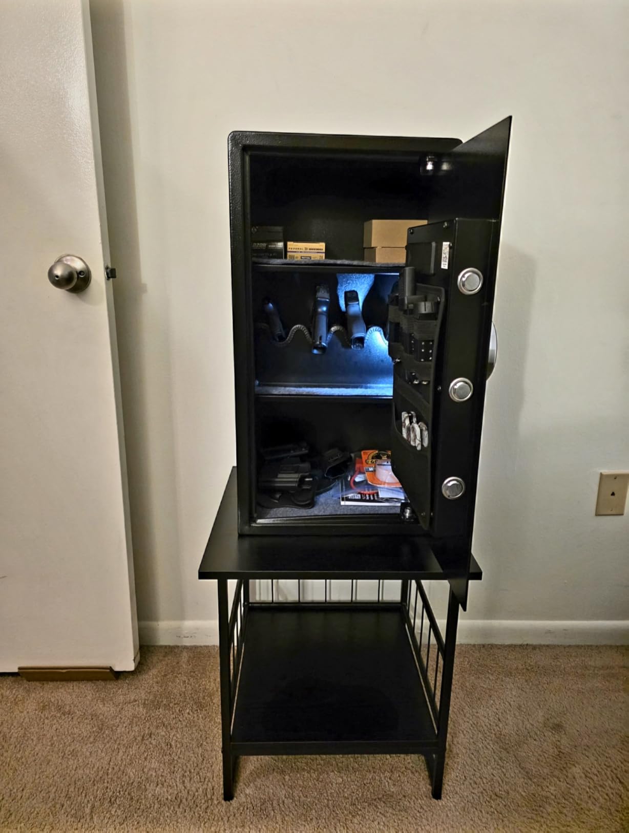 Grimtron 32LB Biometric 4 Pistols Safe with Fingerprint Lock, 3-8 Digit PIN customer photo 1