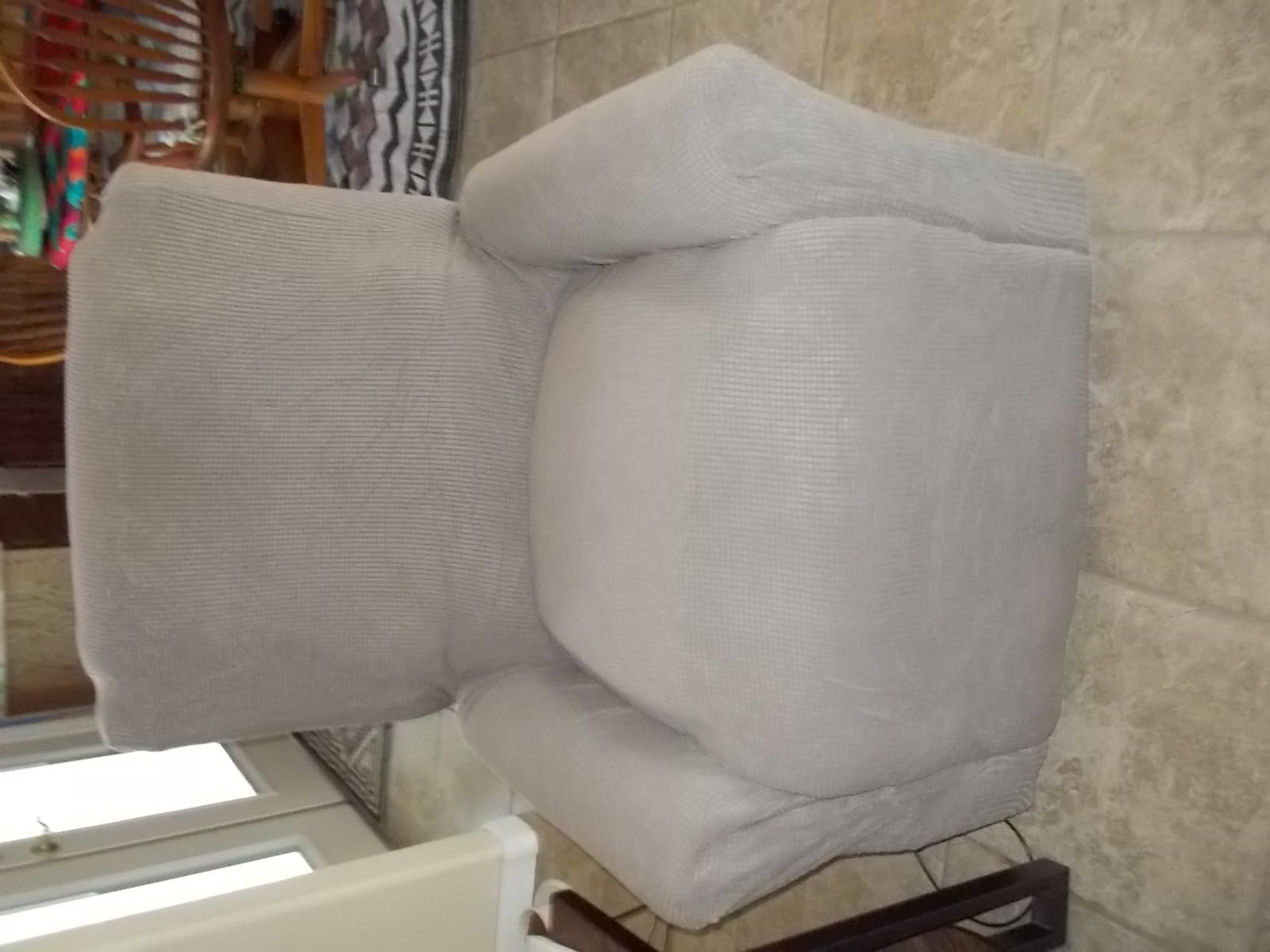 Power Lift Recliner Chair Cover, Stretch Slipcover with Side Pocket (Brown) customer photo 2