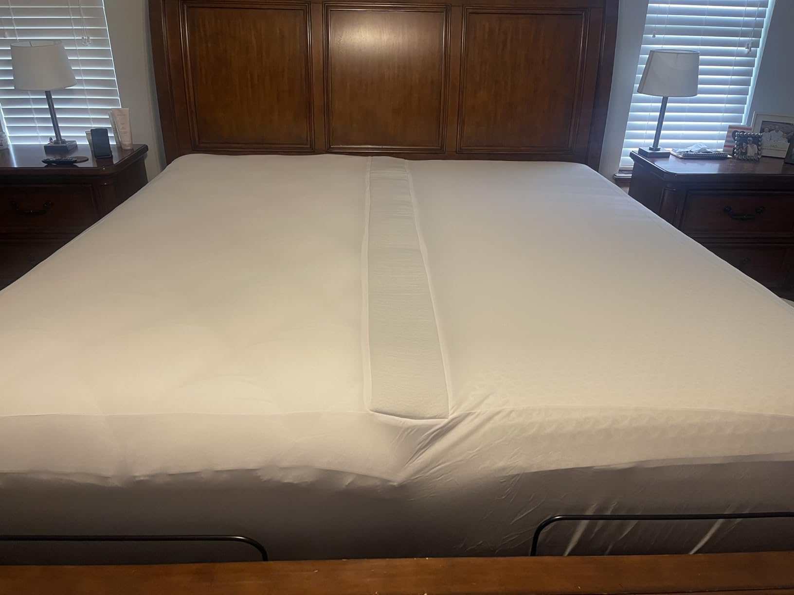 2-in-1 Bed Bridge Twin/Twin XL to King with Attached Sheet - Split Bed Gap Filler & Twin to King Bed Converter (Patent Pending) customer photo 2