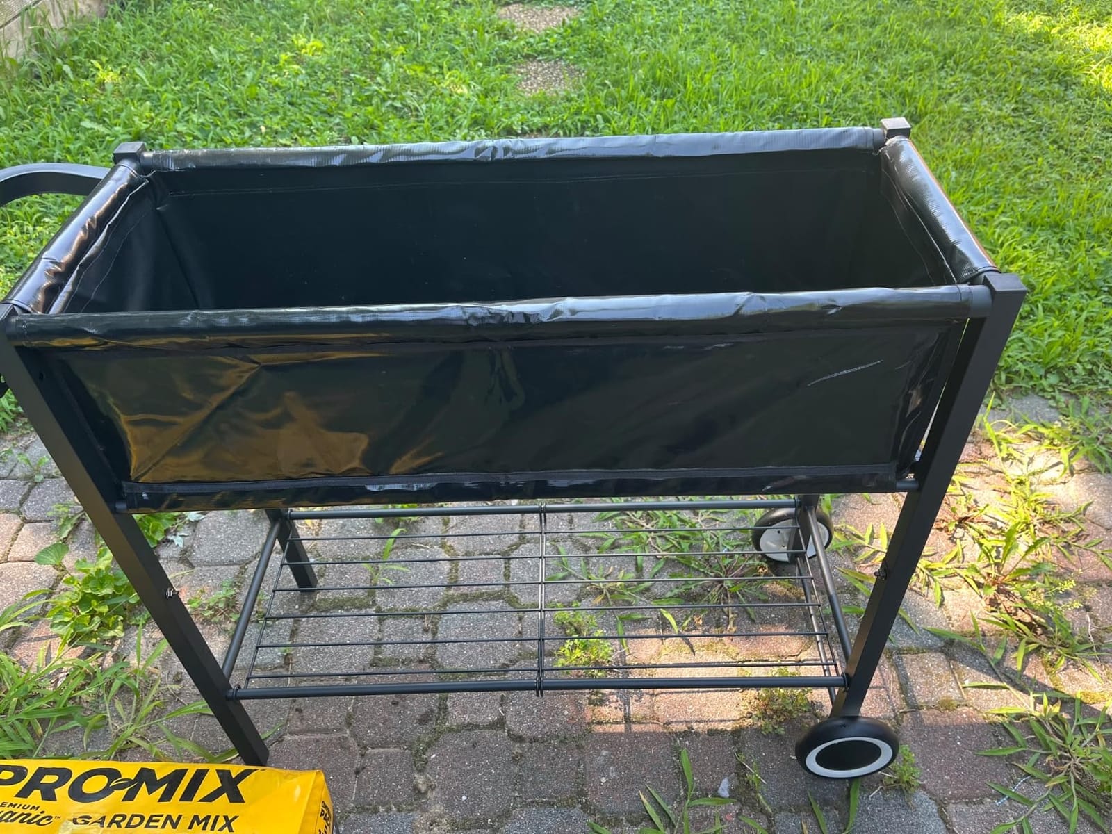 Raised Garden Bed with Legs Outdoor Elevated Planter Box with Wheel | Raised Garden Planter DIY Patio Garden Bed Cart on Wheels for Yard Gardening Vegetables Flower Tomato Herb Plant, Black customer photo 1