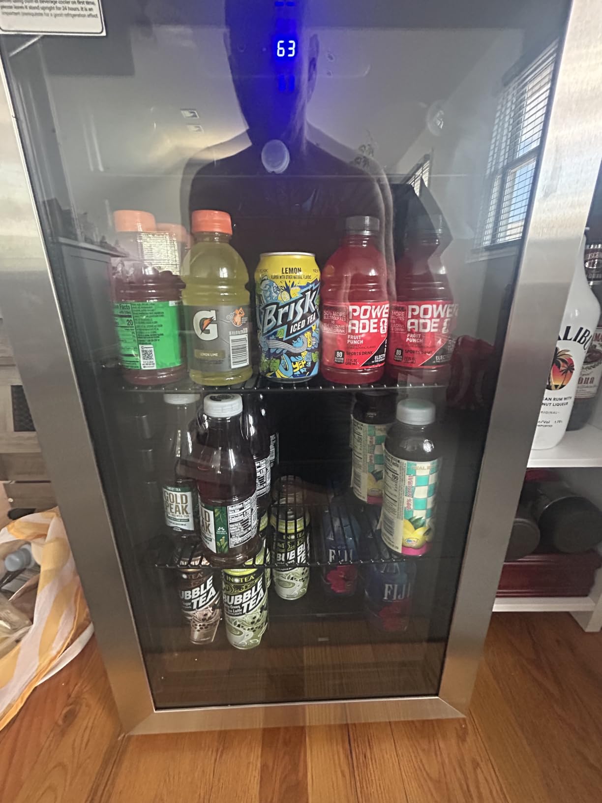 Feelfunn 126 Can Beverage Refrigerator, Glass Door Mini Fridge, 3.2 Cu.Ft customer photo 2