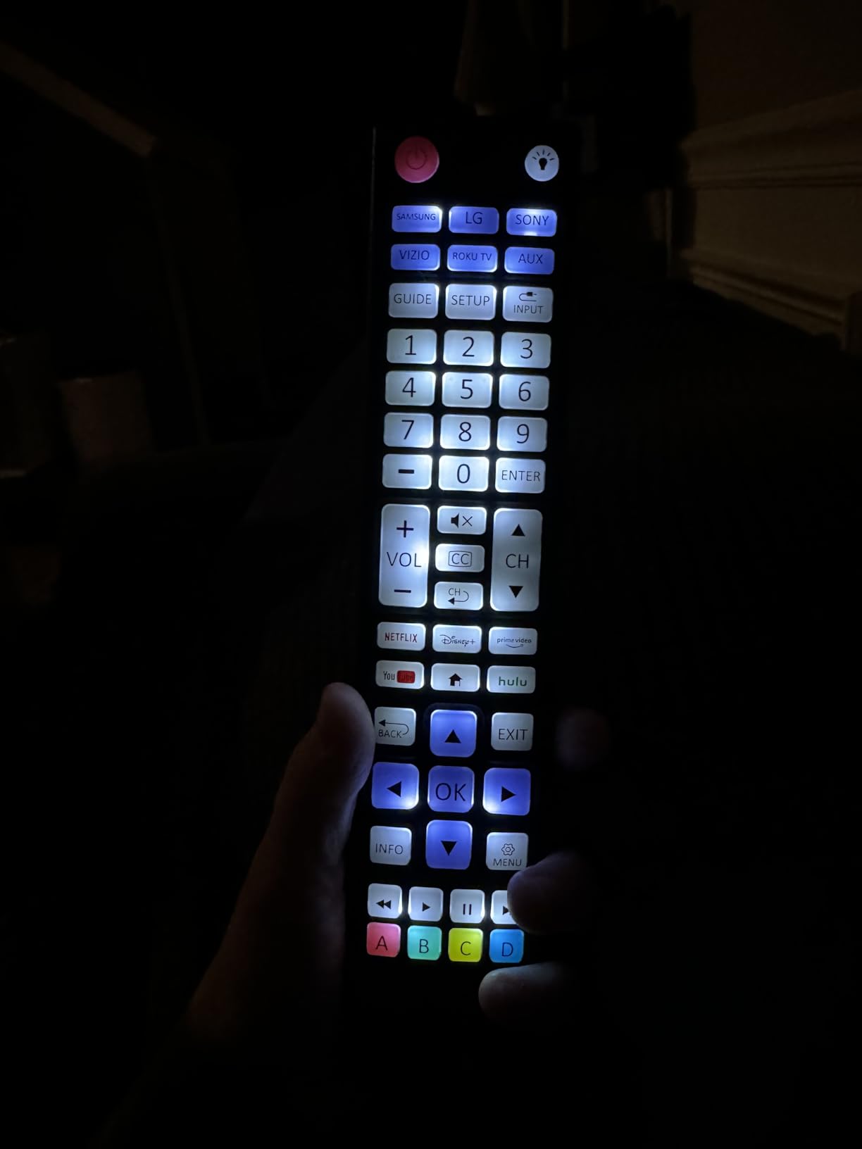 UltraPro Backlit OneTouch Universal Remote Control, Replacement TV Remote customer photo 2