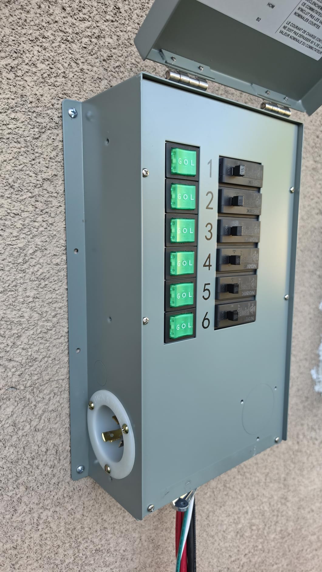 Nature's Generator Transfer Switch 6 Circuits 120V 30A Non-Automatic UL Power Transfer Kit (Indoor) customer photo 2
