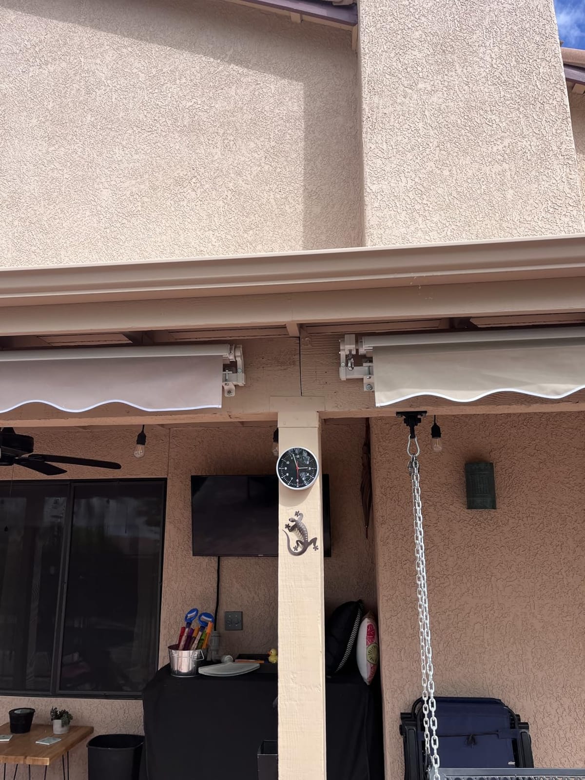 U-MAX Awnings for Outside, 10' x 8' Retractable Awning for Patio, Beige customer photo 2