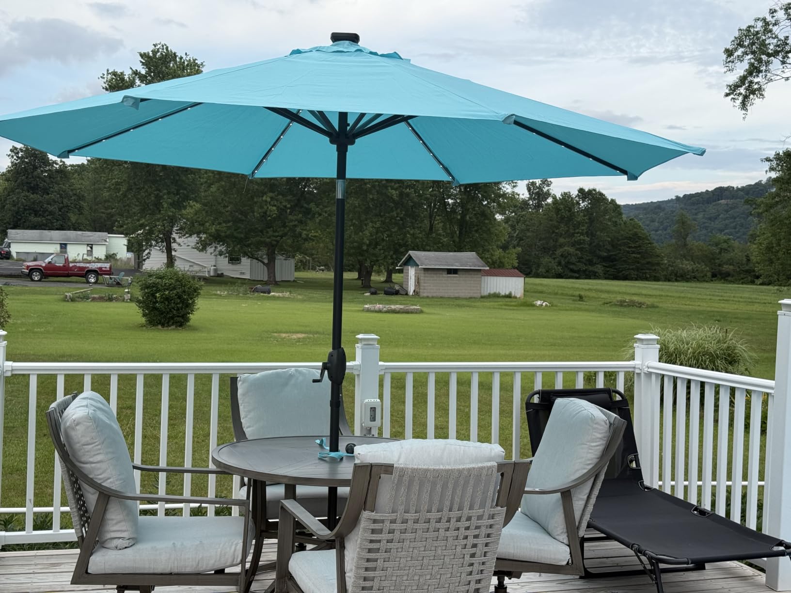 NATURAL EXPRESSIONS 5-Piece Patio Dining Set,4 Swivel Rockers & Round Table customer photo 1