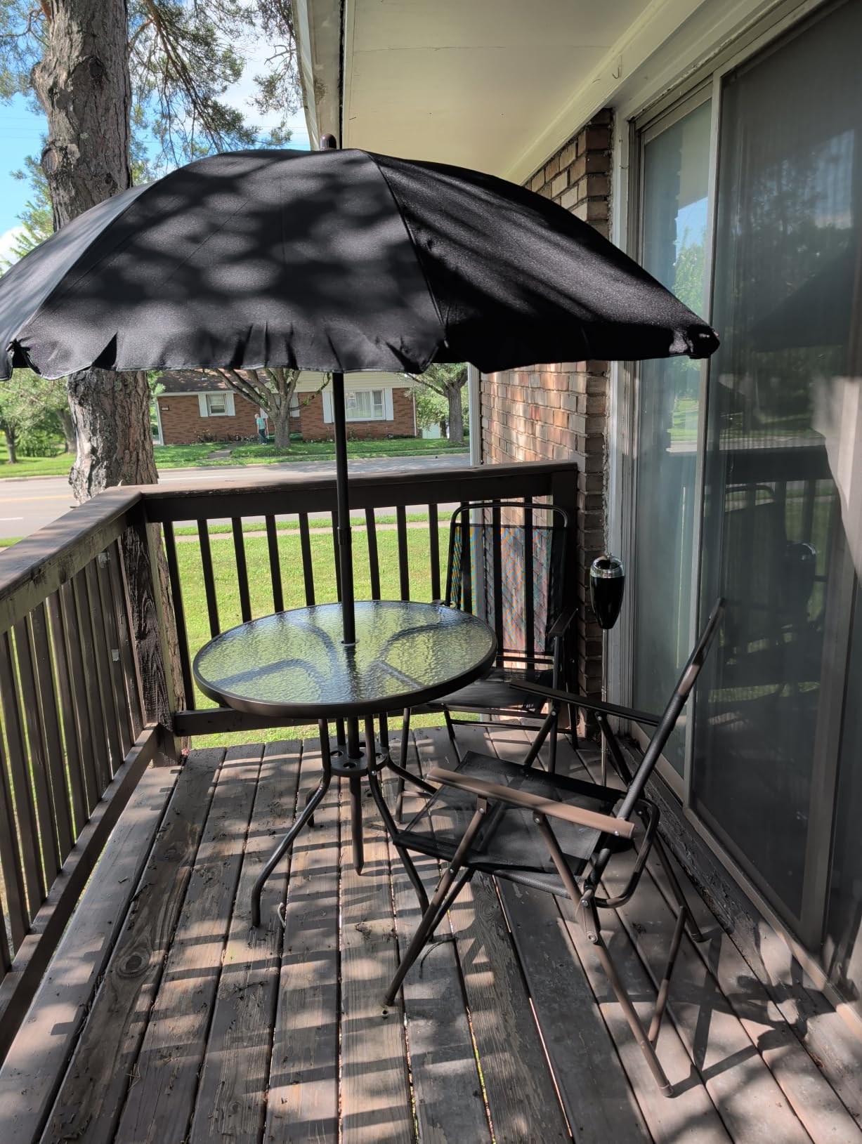 Outsunny 6 Piece Outdoor Patio Dining Set for 4 with Umbrella Gray customer photo 1