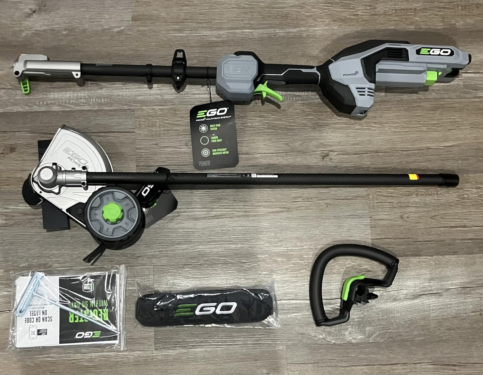 EGO MHC1603 Multi-Head Combo Kit 16-Inch 56-Volt Carbon Fiber String Trimmer with POWERLOAD™ & 8-Inch Carbon Fiber Edger Attachment & 56-Volt Power Head, 4.0Ah Battery and 320W Charger Included customer photo 2