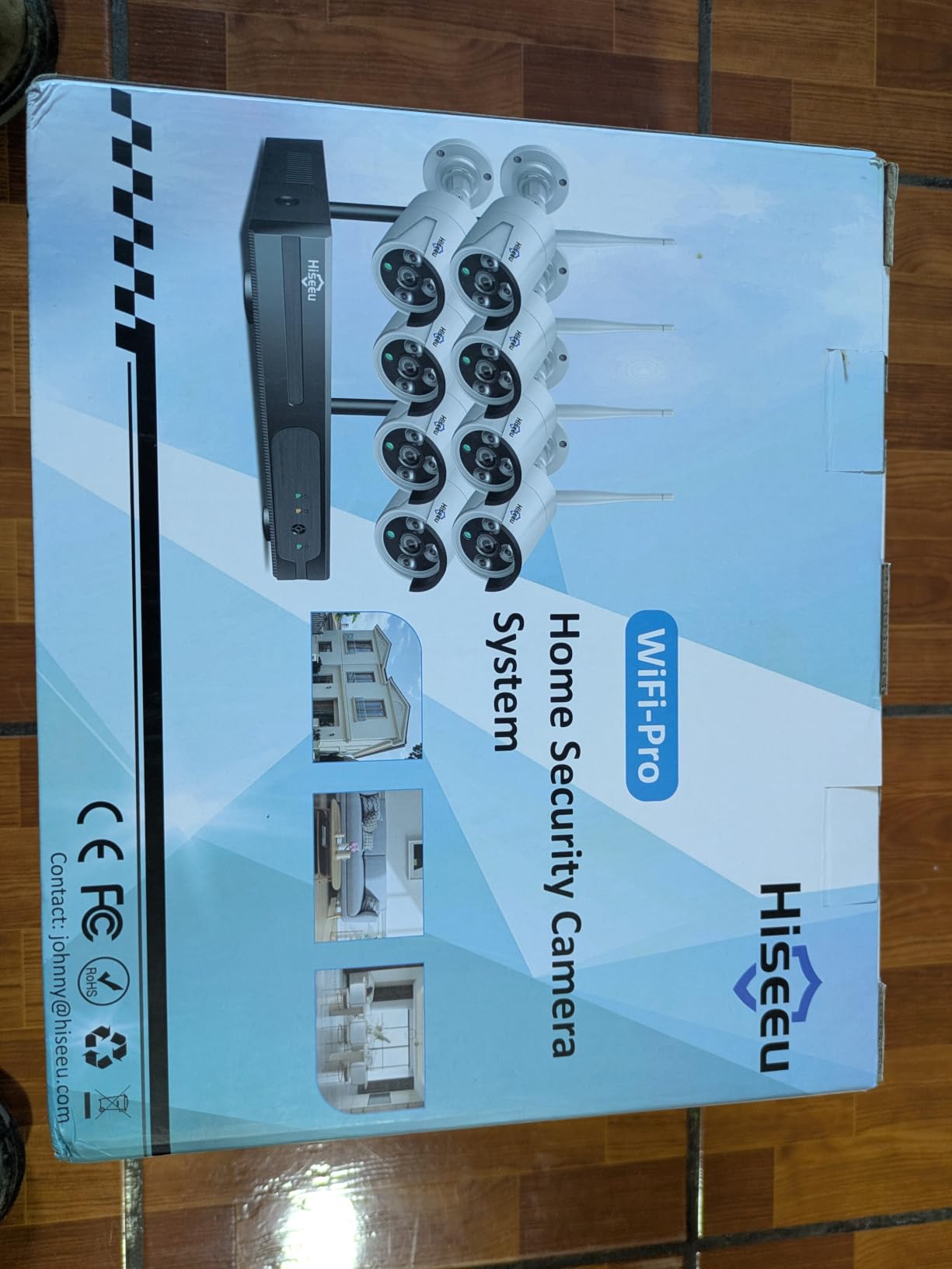 【16CH Expandable】Hiseeu Home Security Camera System, 24/7 Recording, Wired Plug-in Powered 8Pcs 5MP Outdoor Camera, 4K NVR Kit, Night Vision, IP66, Motion Detection, 3TB HDD, 2.4G/5G Wireless Pro WiFi customer photo 2