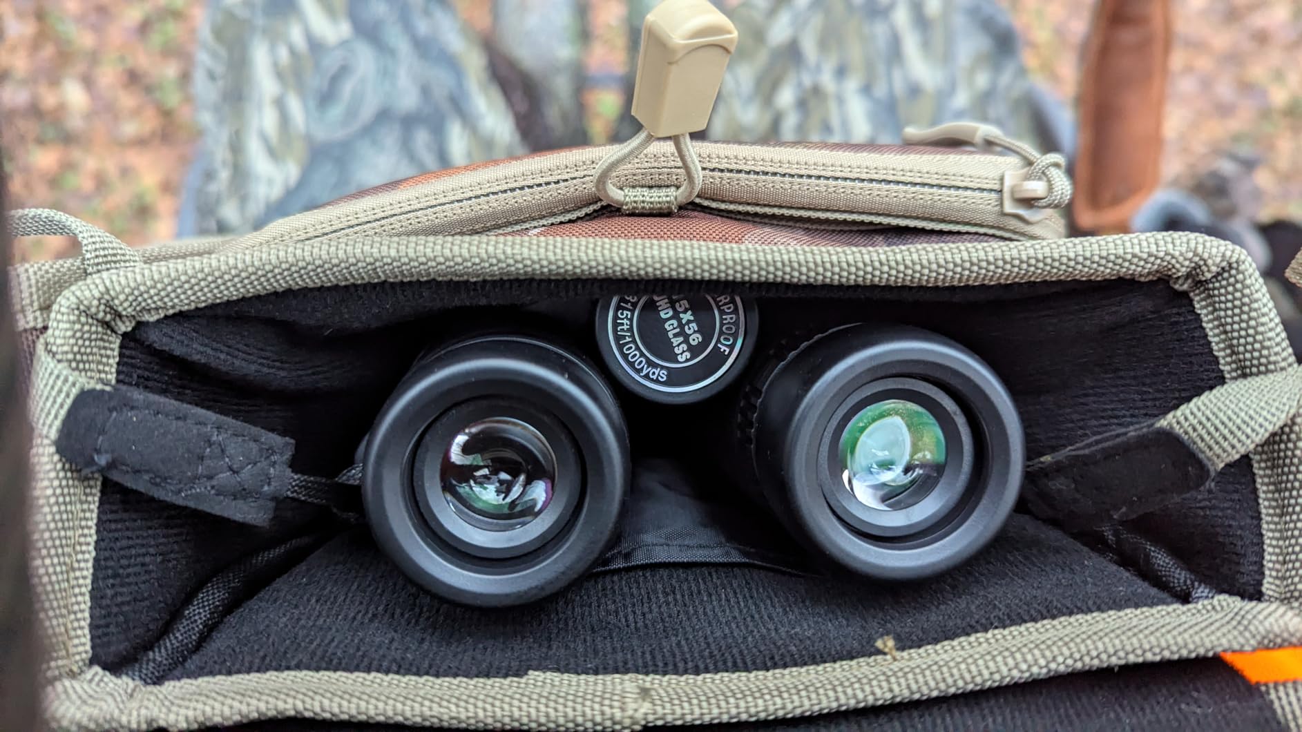 Binocular Harness Chest Pack with Rangefinder Pouch, Bino Harness with Rain Cover for Hunting customer photo 1