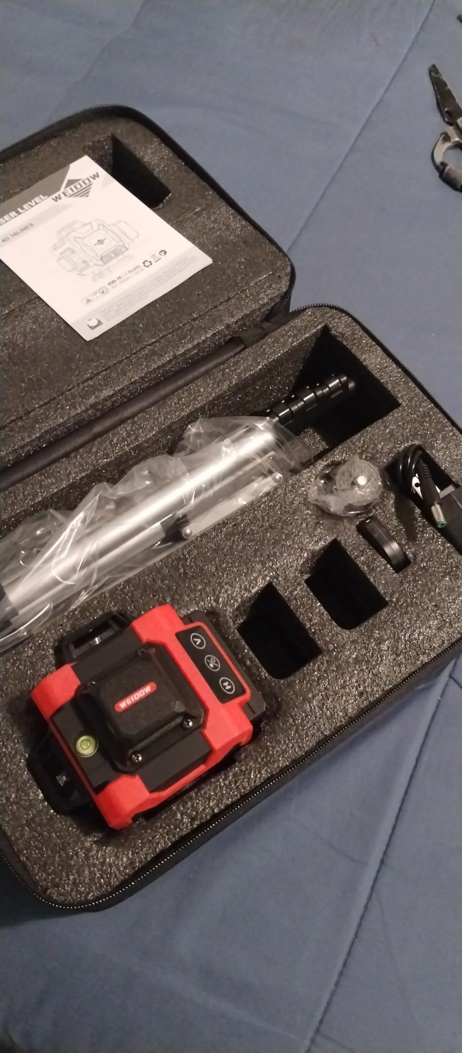 WEIDDW Laser Level 360° Green Cross Line Self Leveling Laser Measuring Tool customer photo 2