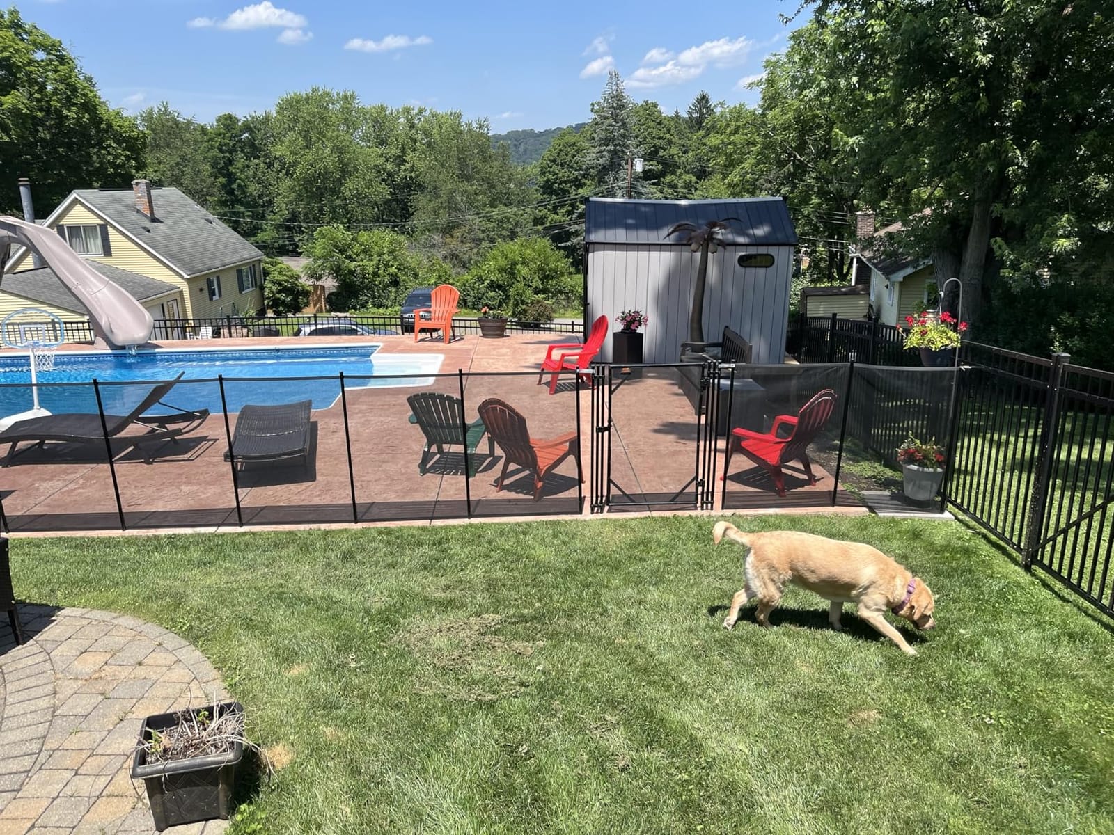 VEVOR Pool Fence, 4 x 108 FT Pool Fences for Inground Pools, Removable Safety Pool Fencing, Easy DIY Installation Swimming Pool Fence, 340gms Teslin PVC Pool Fence Mesh Protects Kids and Pets customer photo 2