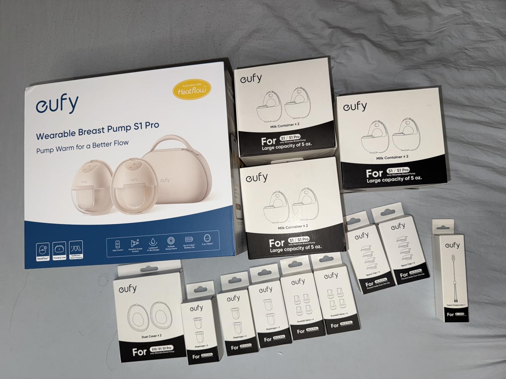 eufy Heated Wearable Breast Pump S1, HeatFlow, Hands-Free customer photo 2