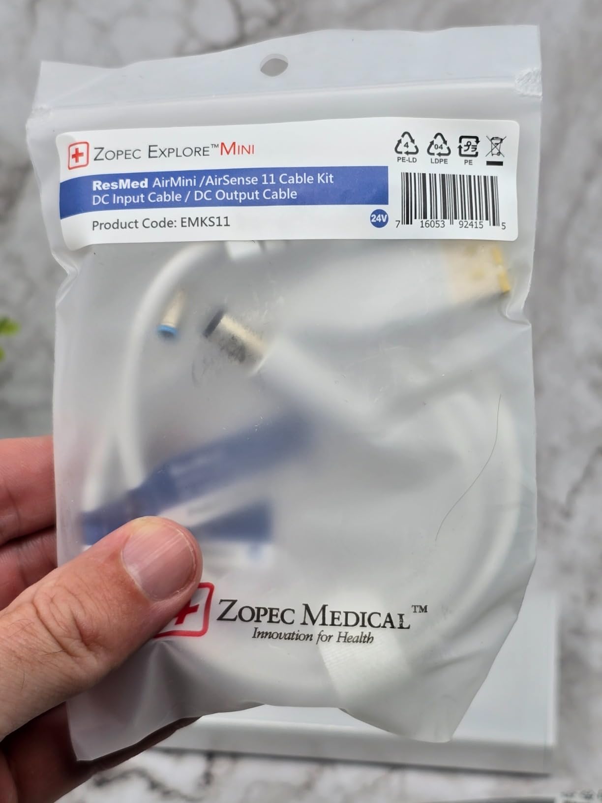 Zopec Explore Mini CPAP Battery UPS Backup - World's Smallest/Lightest - Camping, Air Travel, and RV - Up to 2 Nights Sleep - Fast Recharge - Includes Cables for ResMed AirMini, AirSense 10 and 11 | 2-Night Runtime, 1.5hr Recharge, for AirMini and Resmed AirSense 11 and 10, Travel Camping RV customer photo 2