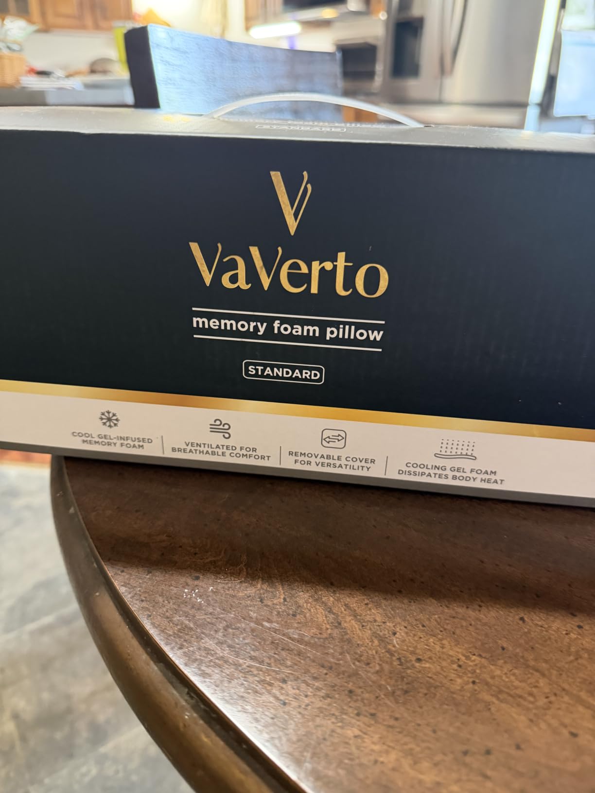 Vaverto King Size Memory Foam Pillows - Firm Pillow - King Size 1-Pack | Memory foam pillow - Back stomach & side sleepers - Shoulder & back pain relief - Cooling pillow washable bamboo viscose cover customer photo 2