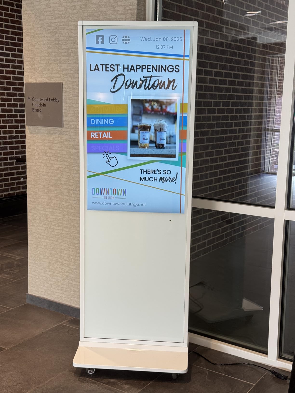 65 inch Indoor Digital Signage 4K Touchscreen,CMS Software,IPS Floor Standing Digital Kiosks Interactive Displays with WiFi HDMI/USB Input Auto AD Player, Android OS Black customer photo 2