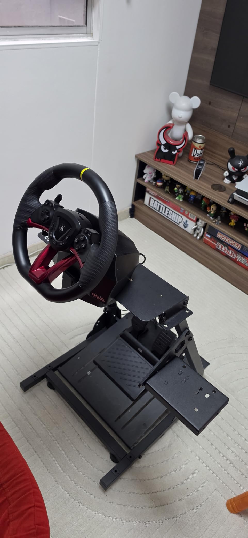 Grefinity Racing Wheel Stand, Height Adjustable Steering Wheel Stand | Racing Simulator Cockpit for Logitech G920 G29 G923 G27 G25, Thrustmaster T300RS TX F458 T500RS T150 Xbox PS4 PS5 PC customer photo 1