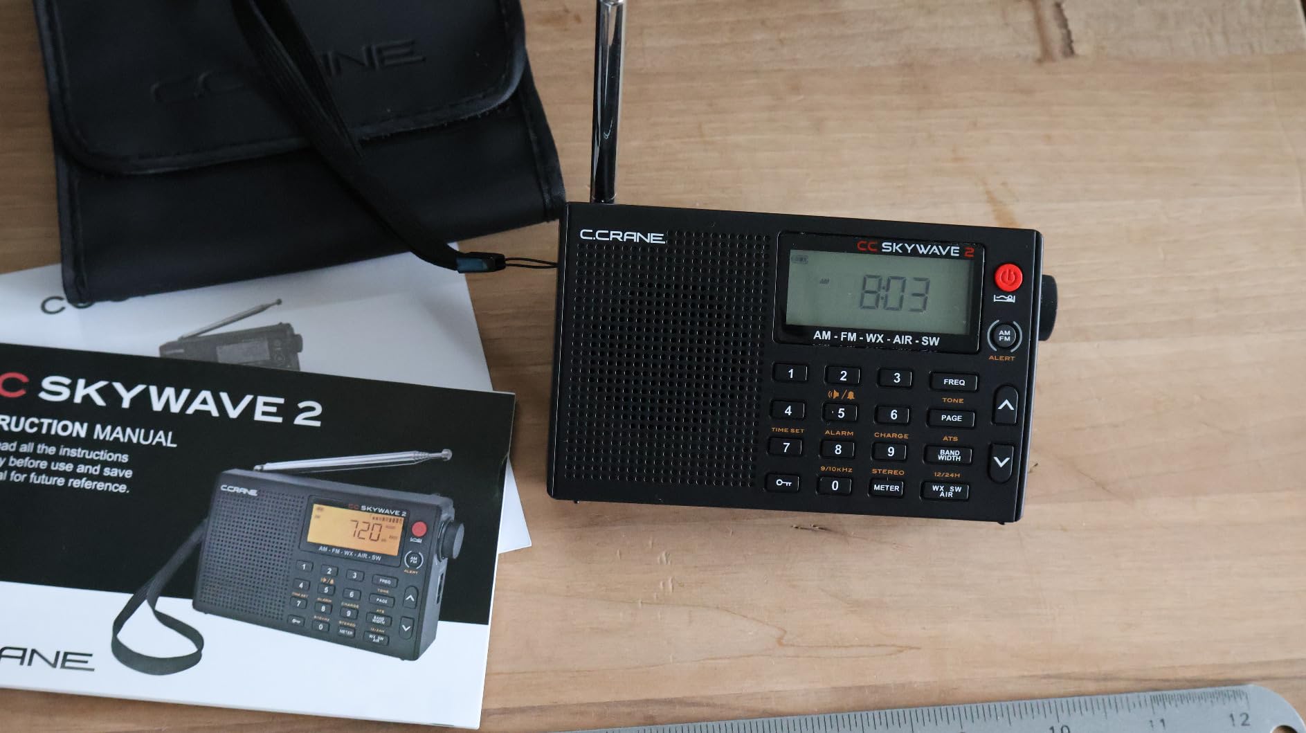 C. Crane CC Skywave 2 AM, FM, Shortwave, NOAA Weather + Alert, VHF Aviation Band, Small Battery-Operated Portable Travel Radio with Clock and Alarm customer photo 1
