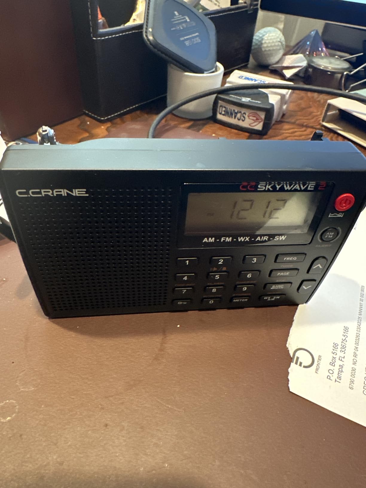 C. Crane CC Skywave 2 AM, FM, Shortwave, NOAA Weather + Alert, VHF Aviation Band, Small Battery-Operated Portable Travel Radio with Clock and Alarm customer photo 2
