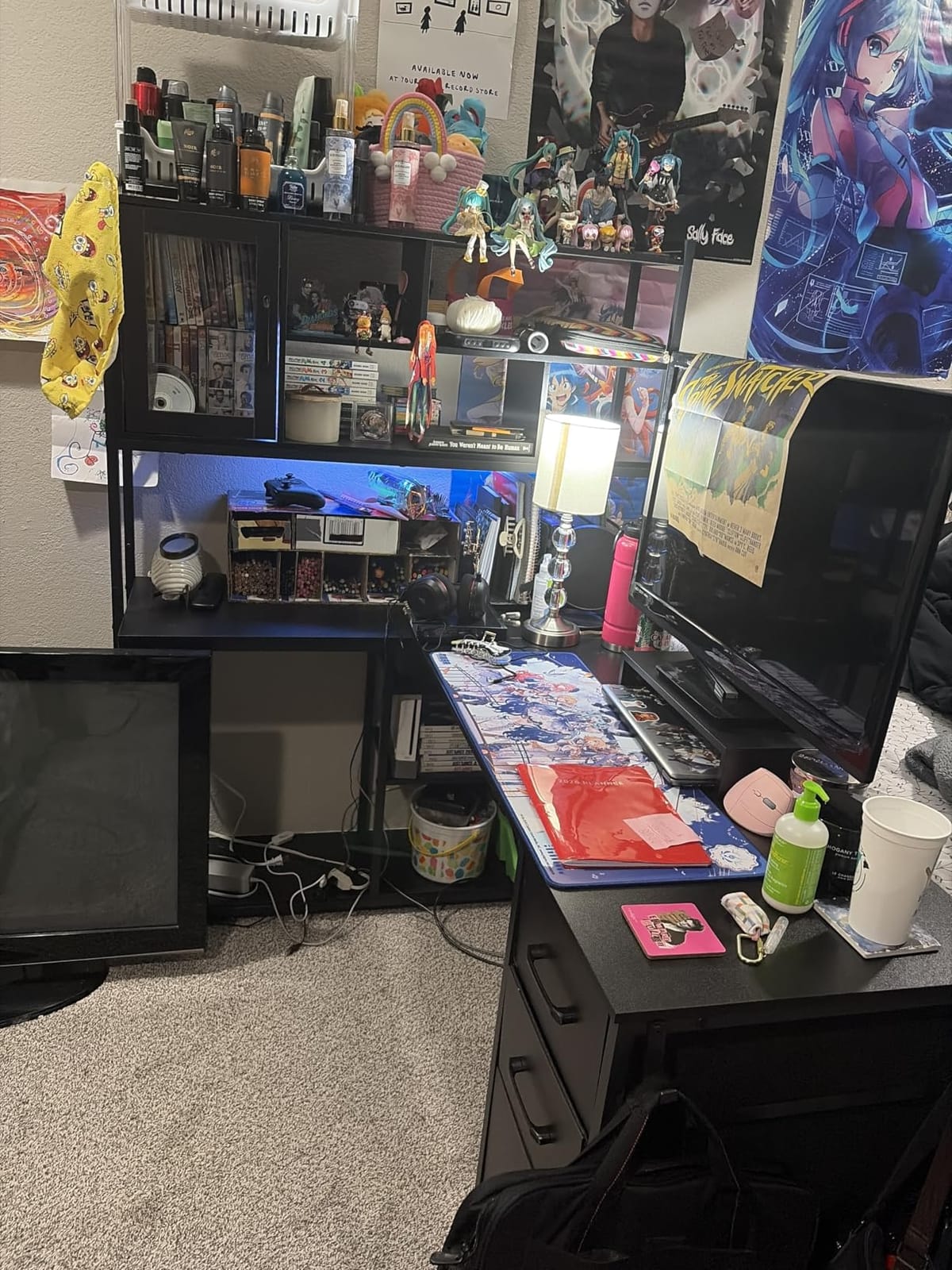 SEDETA 58'' L Shaped Computer Office Desk with 3 Drawers and Bookshelf | L Shaped Corner Desk with Storage Shelves and LED Light for Home Office, Gaming, Small Space, White customer photo 1